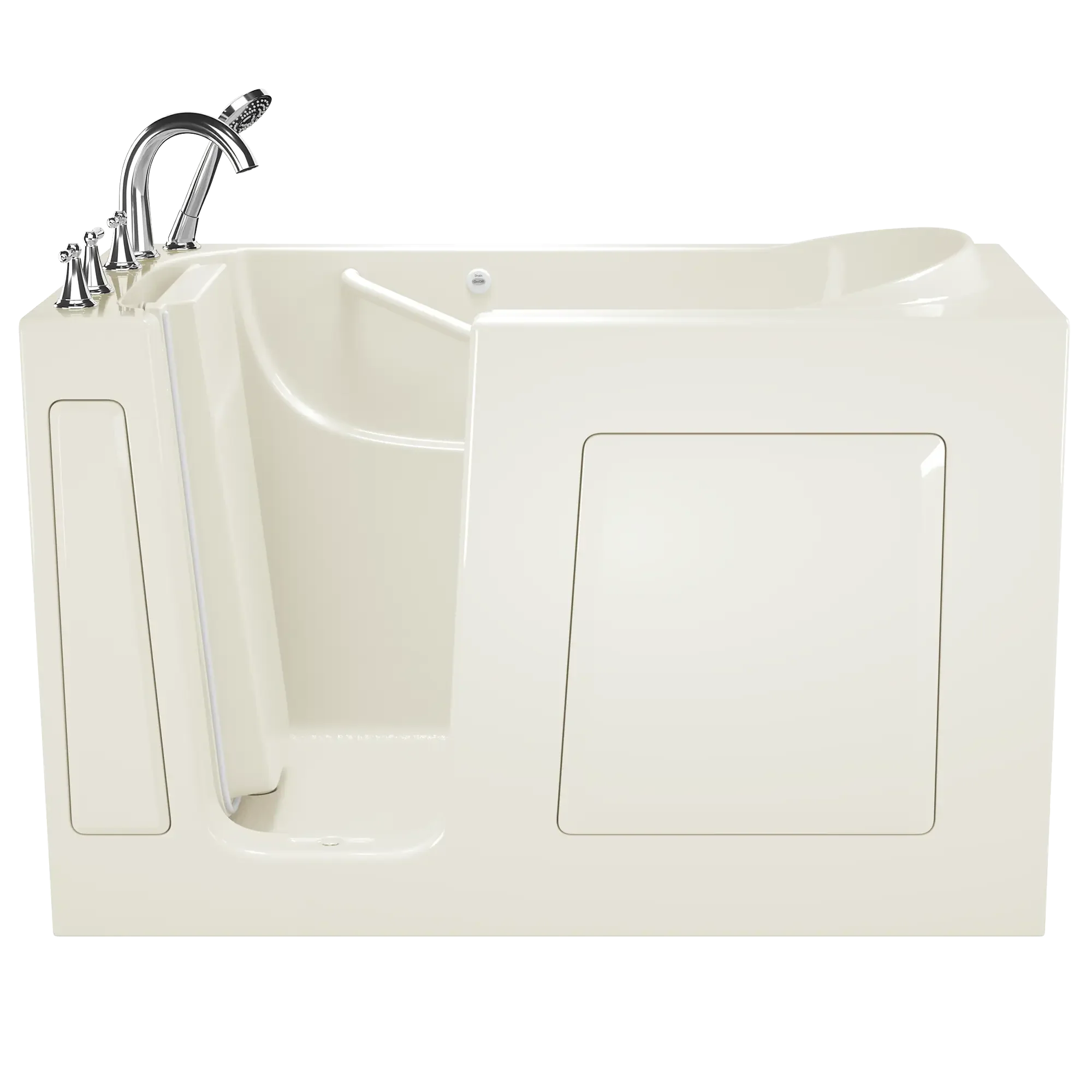 30x60 Inch Gelcoat Soaking Walk-In Bathtub with Left Hand Door & Drain - Perfect for Elderly & Accessible Bathing