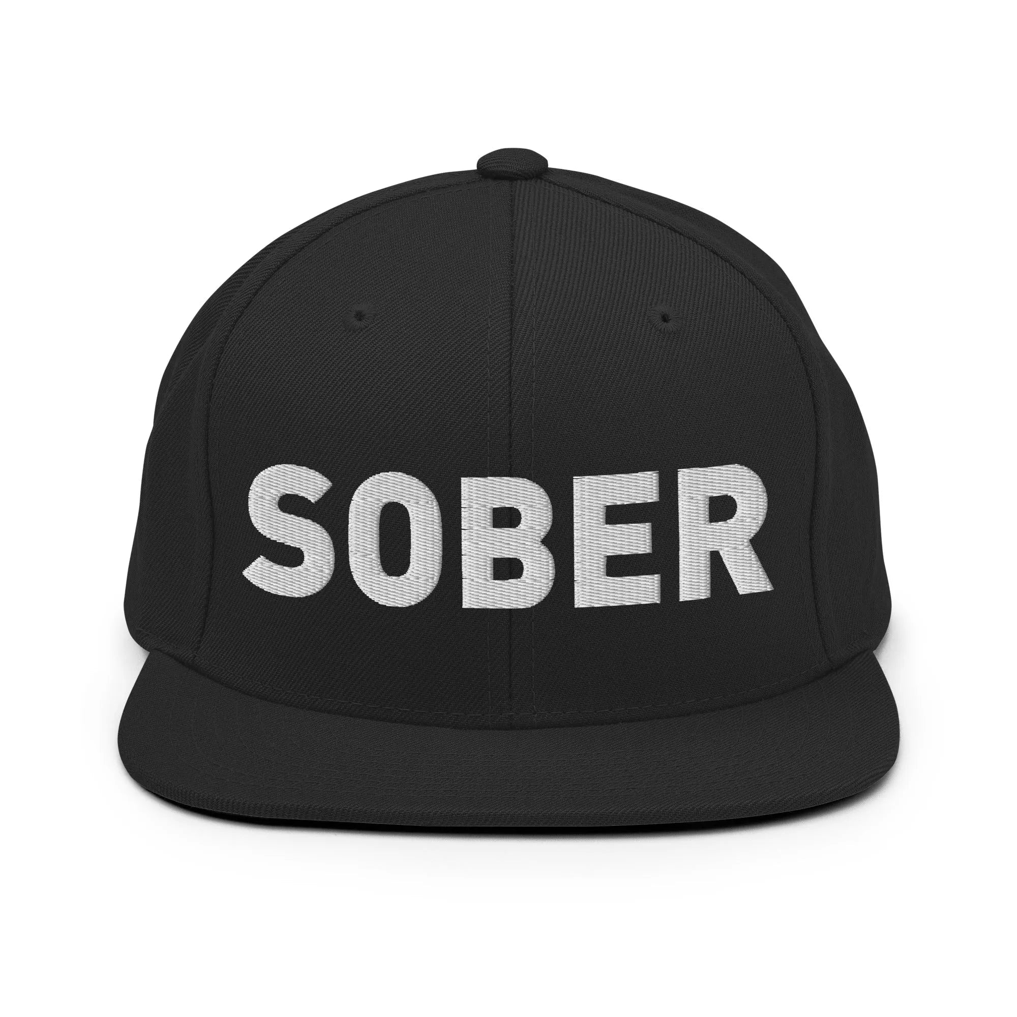 SOBER Embroidered Snapback Hat - Adjustable Dad Hat for Men & Women - Stylish Baseball Cap for Casual Wear, Sports & Outdoor Activities