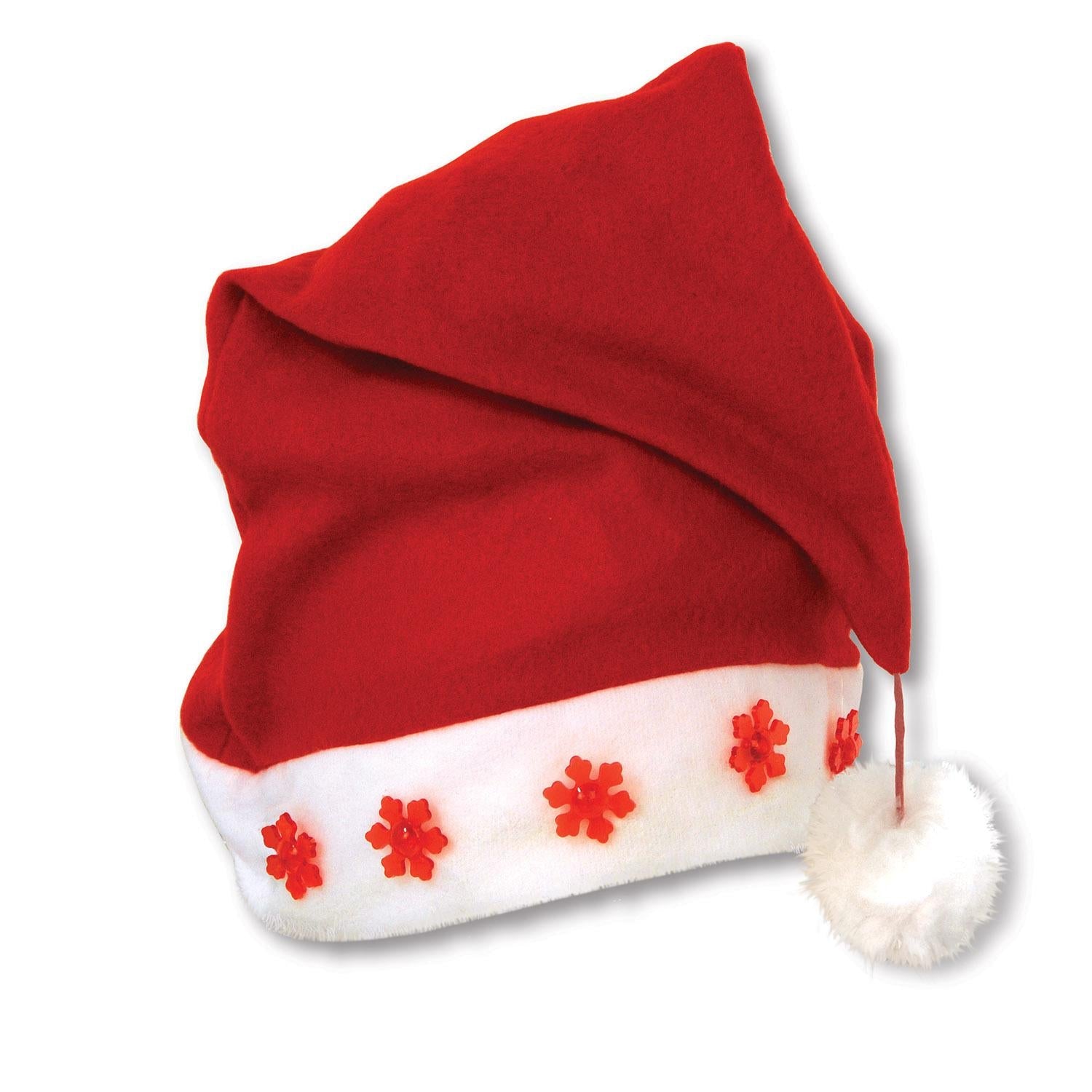 12 Pack LED Light Up Santa Hats for Christmas - Battery Operated Holiday Party Hats for Adults & Kids - Perfect for Xmas Parties, Caroling & Festive Celebrations