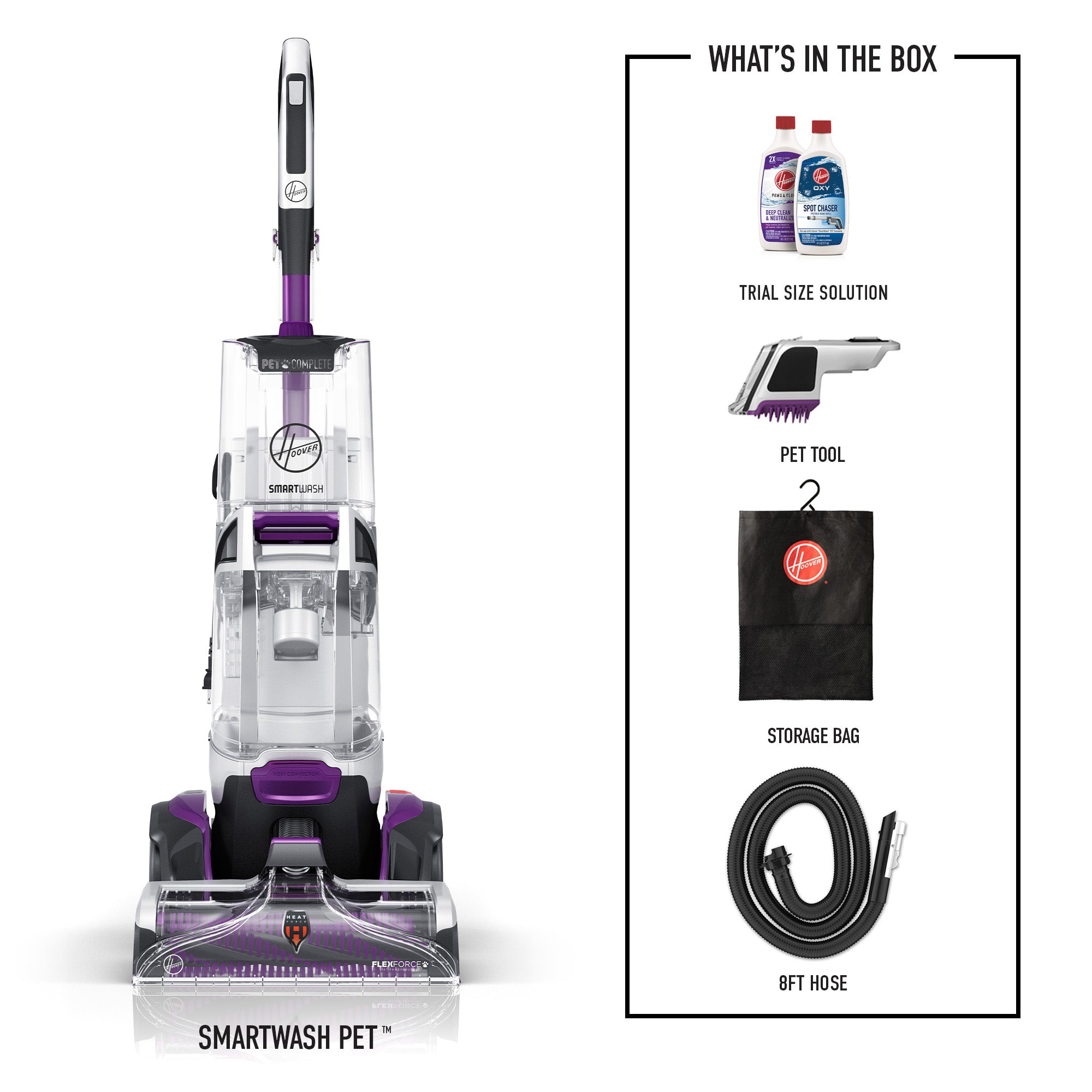 SmartWash PET Complete Automatic Carpet Cleaner for Dogs & Cats - Self-Cleaning Pet Hair Remover with Deep Stain Removal - Perfect for Home, Office, and Pet Grooming Salons