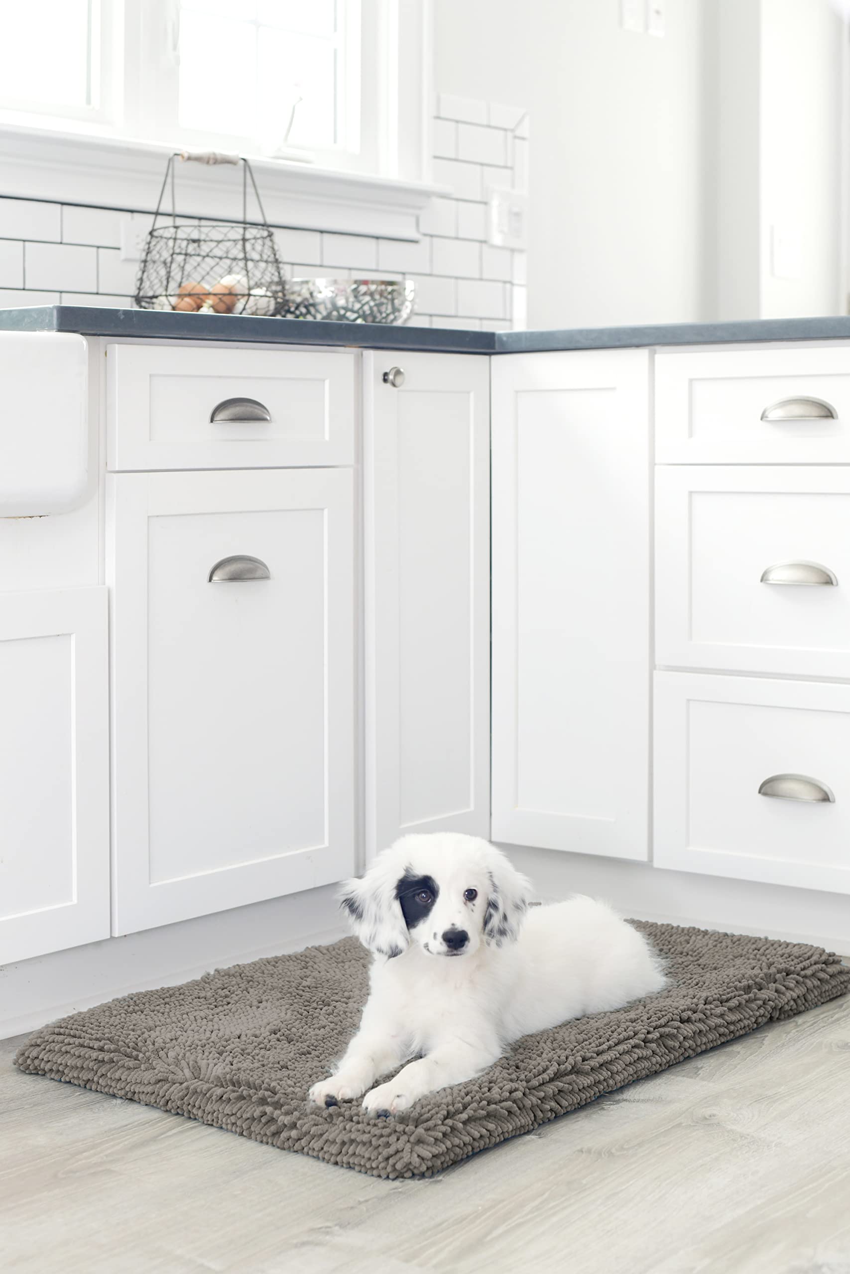XX-Large Dirty Dog Cushion - 30x48 Inch Soft Grey Pet Bed for Large Dogs - Perfect for Living Room, Bedroom & Kennel Comfort