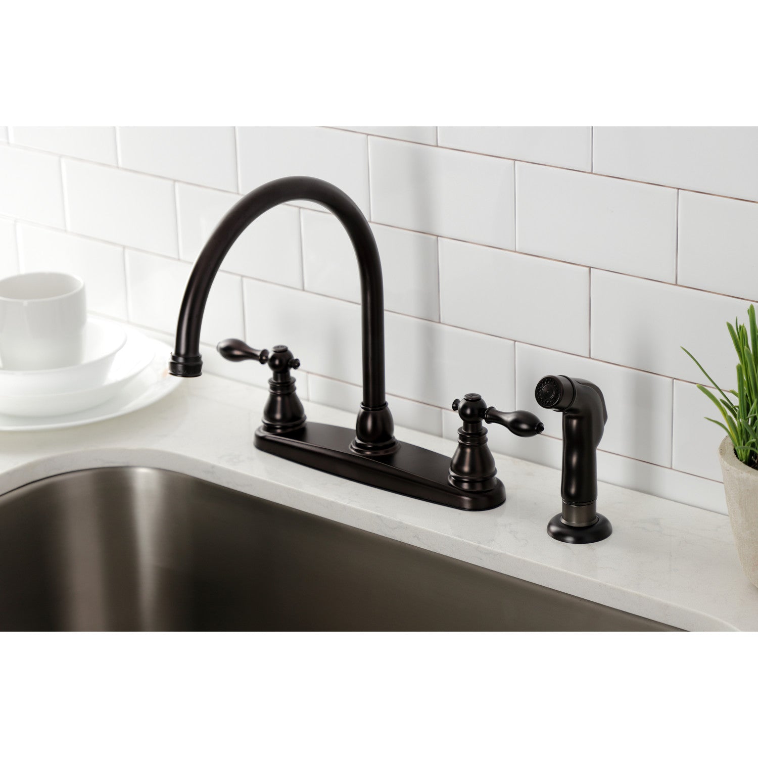American Classic KB725ACLSP Oil Rubbed Bronze 2-Handle 4-Hole 8