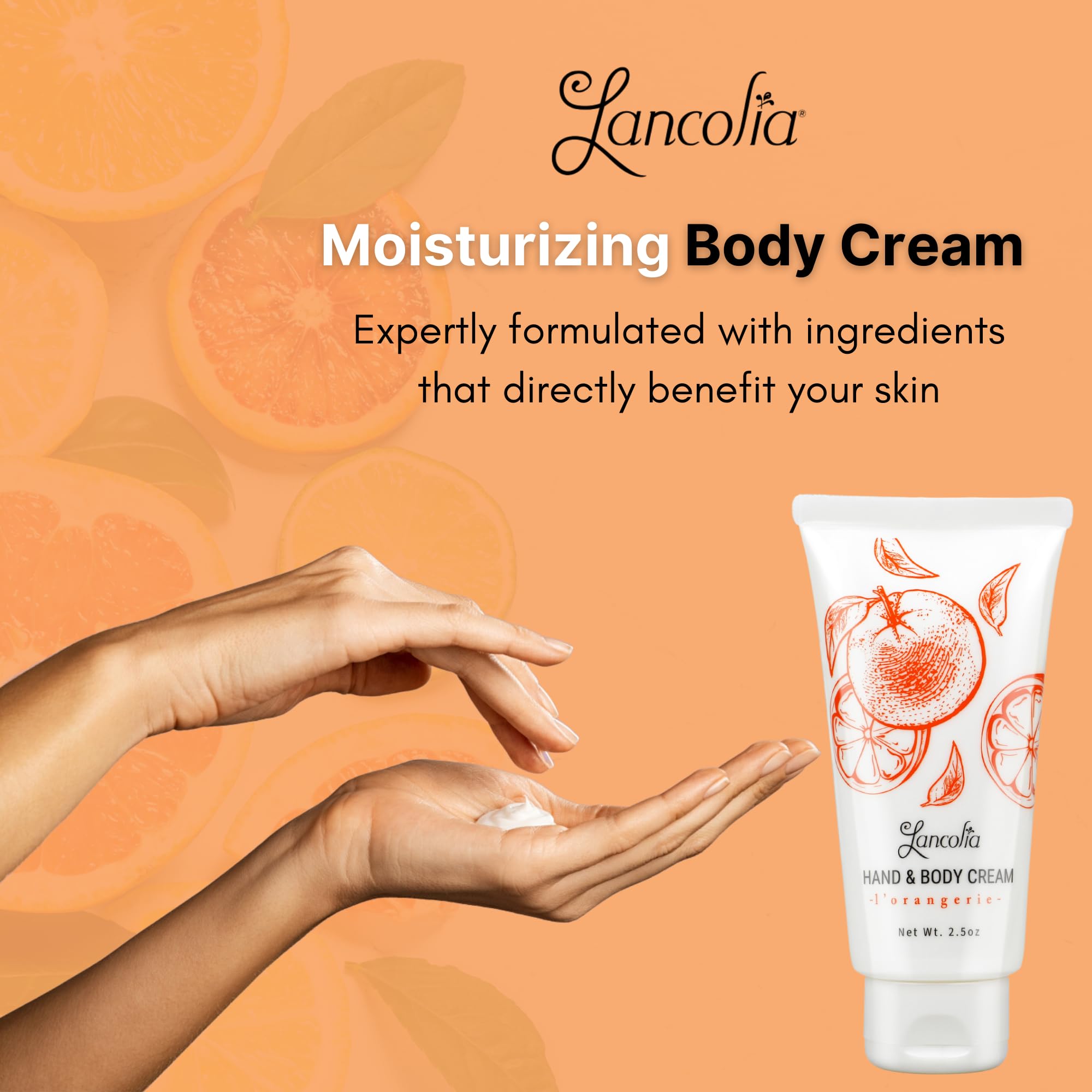 L'Orangerie Hand and Body Cream - Ultra Moisturizing & Nourishing Lotion for Dry Skin - Non-Greasy Hydration for Women & Men - Perfect for Daily Use, After Shower & Nighttime Skin Care