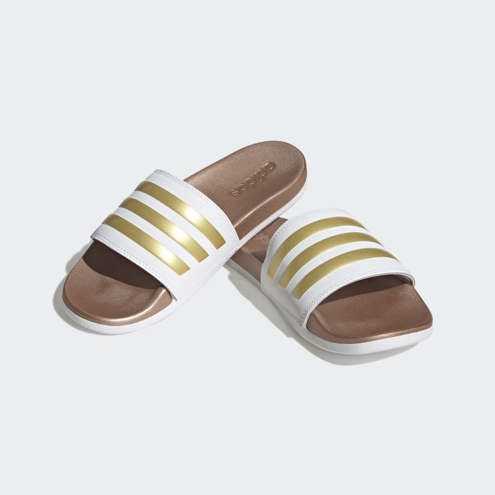 **Adidas Women's Adilette Comfort Slides - Lightweight & Cushioned Sandals for Pool, Beach, Gym & Lounge**
