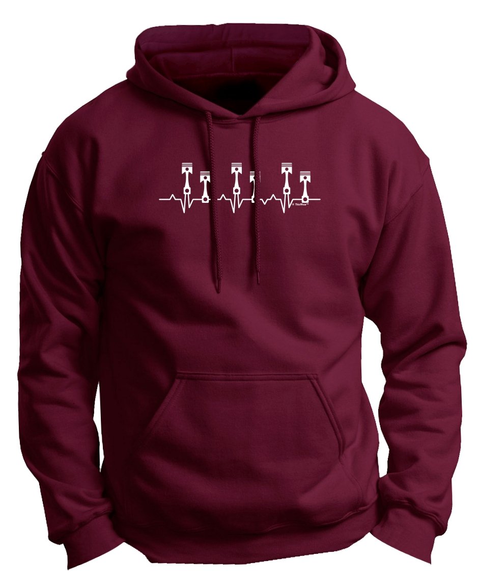 Premium Car Mechanic Hoodie Sweatshirt with Piston Heartbeat Design - Perfect Gift for Auto Enthusiasts & DIY Car Repair