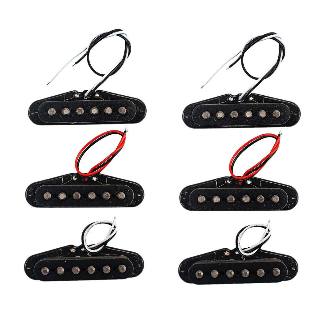 6pcs Alnico V Single Coil Pickup Set - SSS Pickups for ST Electric Guitars - Perfect for Blues, Rock & Vintage Tone Upgrades