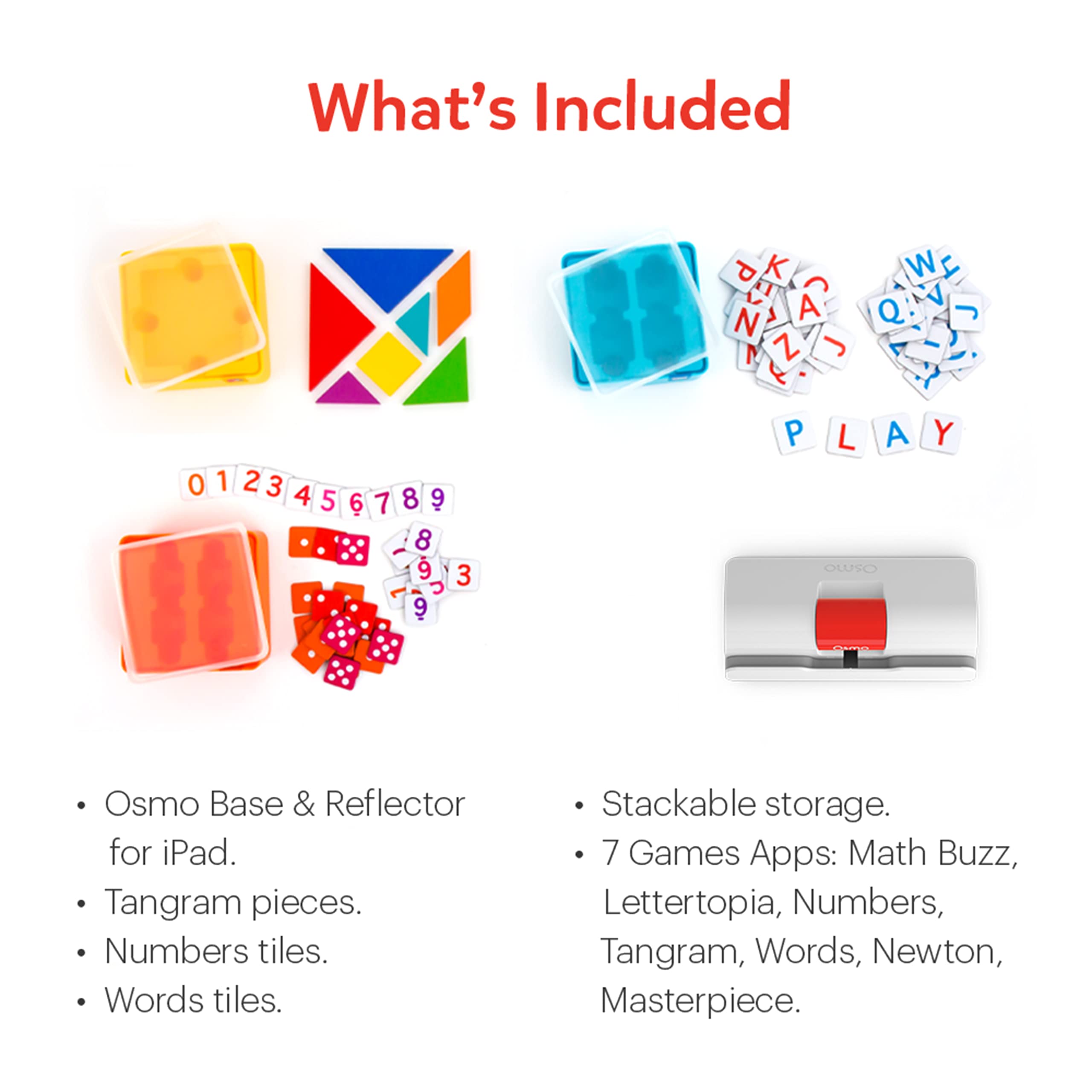 Osmo Genius Starter Kit - 7 Interactive Educational iPad Games for Kids Ages 6-10 | Learn Spelling, Math & Problem Solving | Perfect for Homeschooling & Classroom Learning