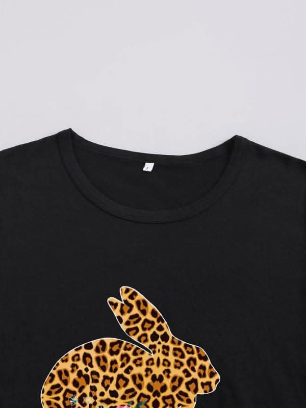 Stylish Leopard Print Cotton T-Shirt for Women - Trendy Animal Print Top for Casual Wear, Outings & Fashion Street Style
