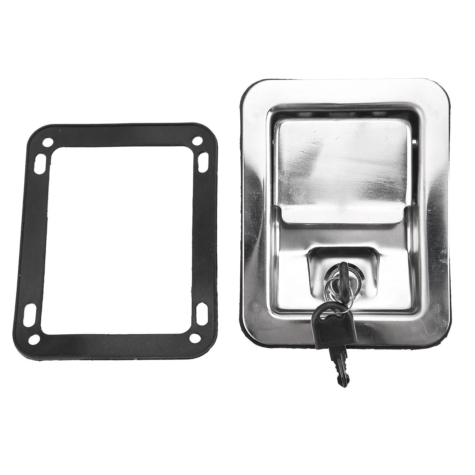 ViaGasaFamido Stainless Steel Paddle Latch Toolbox Lock - Single Point Panel Lock Replacement with 2 Keys for RV, Camper, Truck, Trailer & Caravan Doors | Durable Security Solution for Vehicle Storage & Entry Access