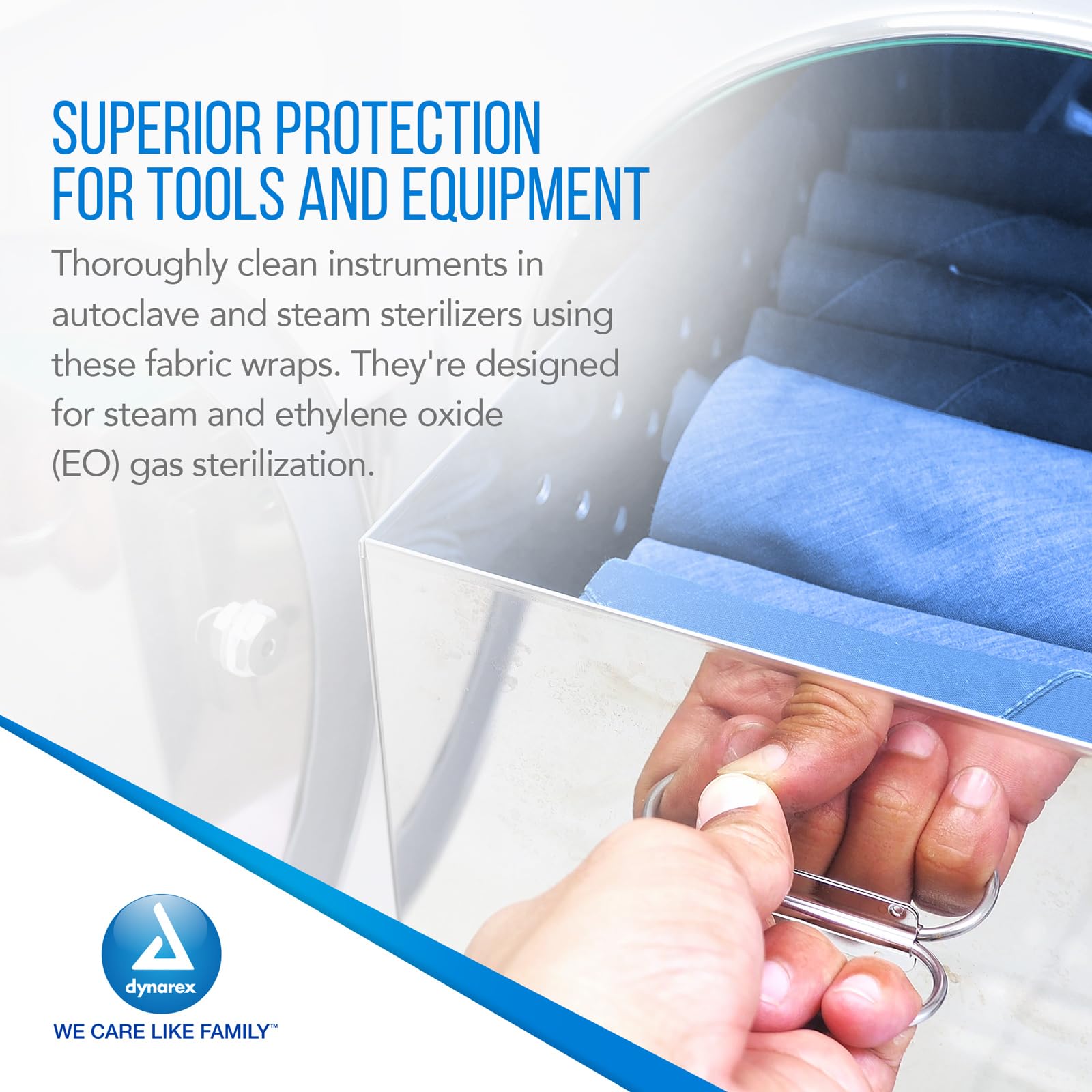 Dynarex CSR Wraps - Disposable & Tear-Proof Sterilization Fabric for Steam & EO Gas Instrument Sterilization - 36