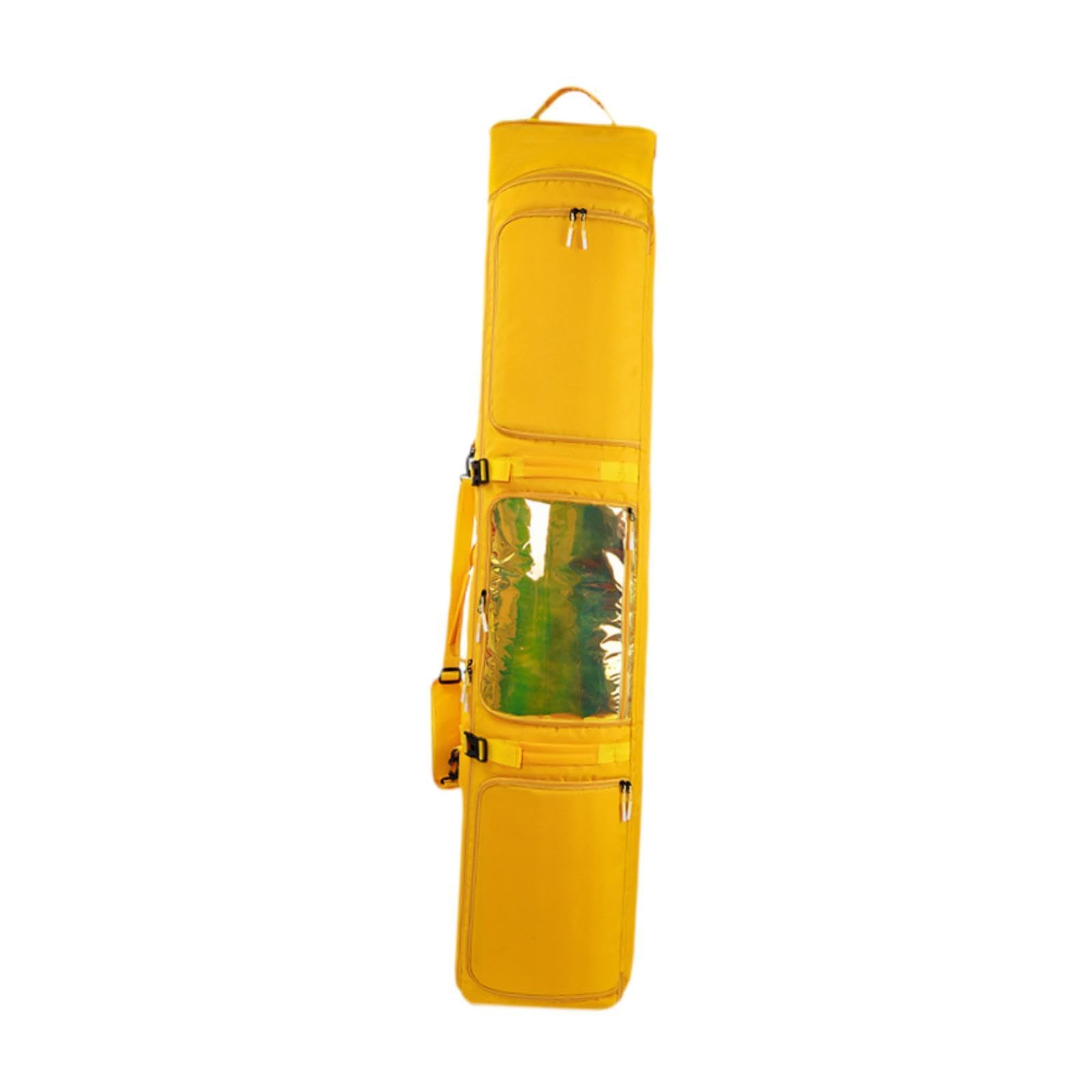 Premium Wheeled Ski & Snowboard Travel Bag - Durable Carry Case with Wheels for Winter Sports Equipment - Perfect for Air Travel, Ski Trips & Outdoor Adventures - Yellow