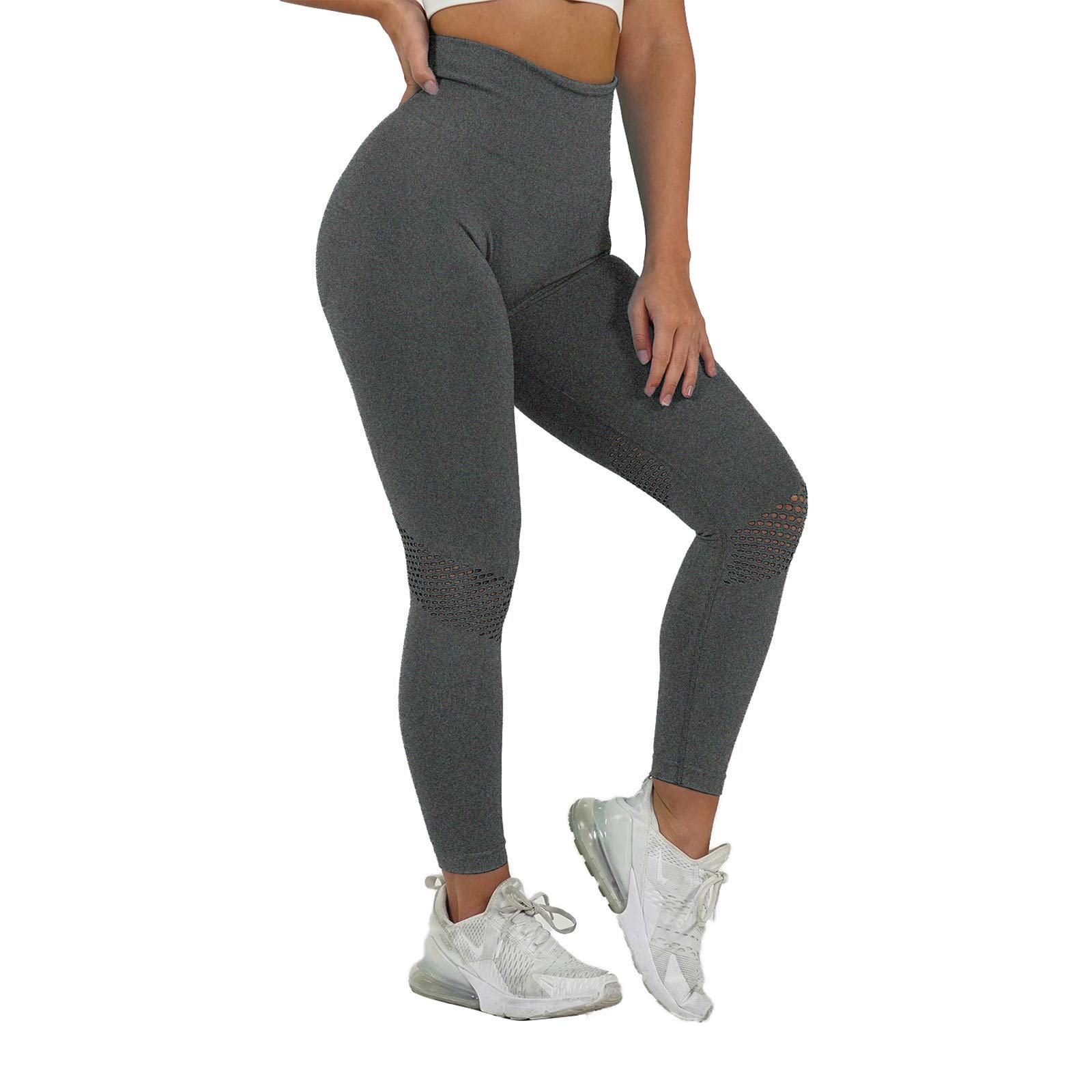 High Waist Yoga Pants for Women - Butt Lifting Tummy Control Workout Leggings with Mesh Stitching & Quick-Dry Fabric | Perfect for Gym, Running, Pilates & Lounge Wear