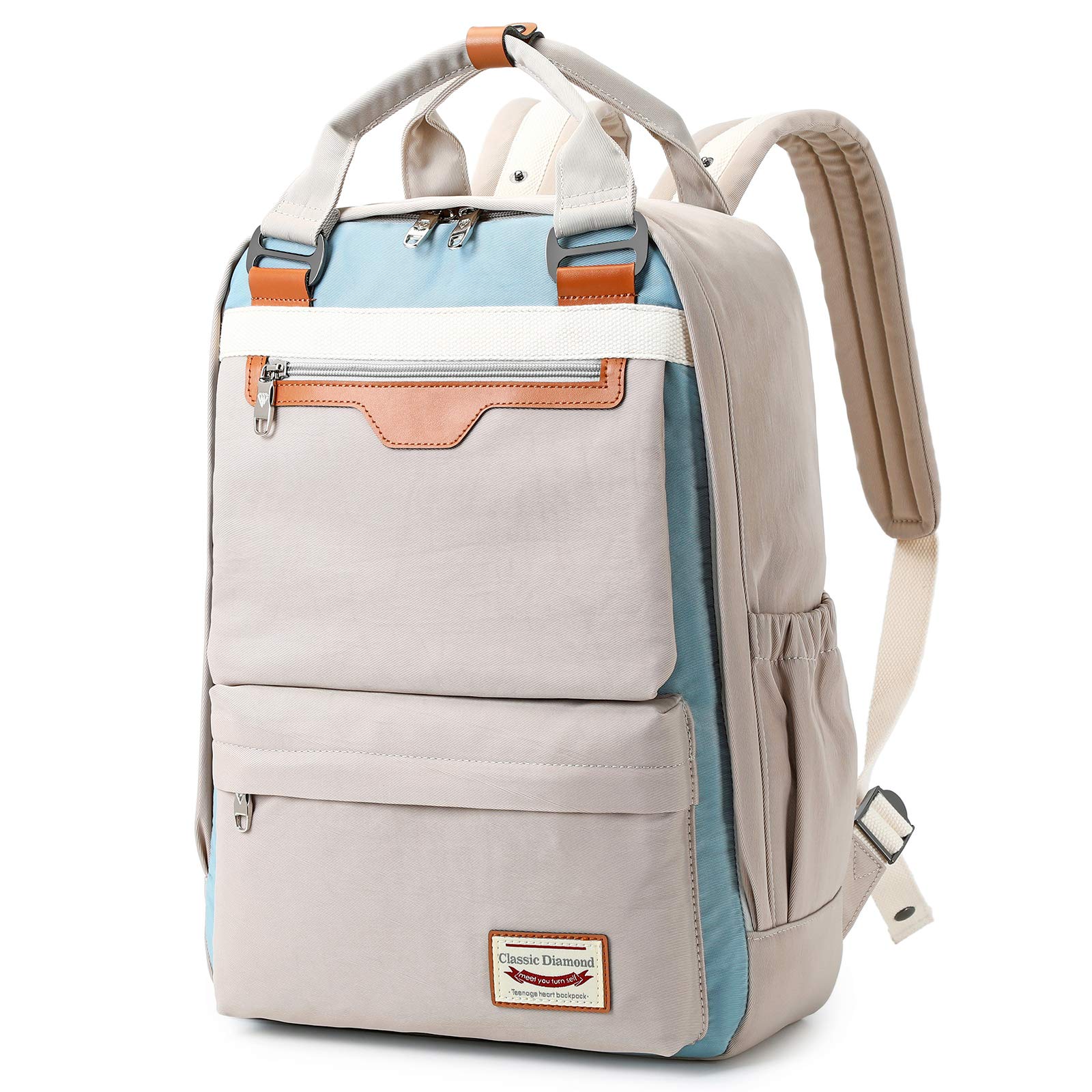MYHOZEE 15.6 Inch Women's Travel Backpack - Large Laptop Backpack for College, Work & Commuting - Durable Bookbag with Laptop Compartment (Gray) - Perfect for Business Trips, School & Daily Use