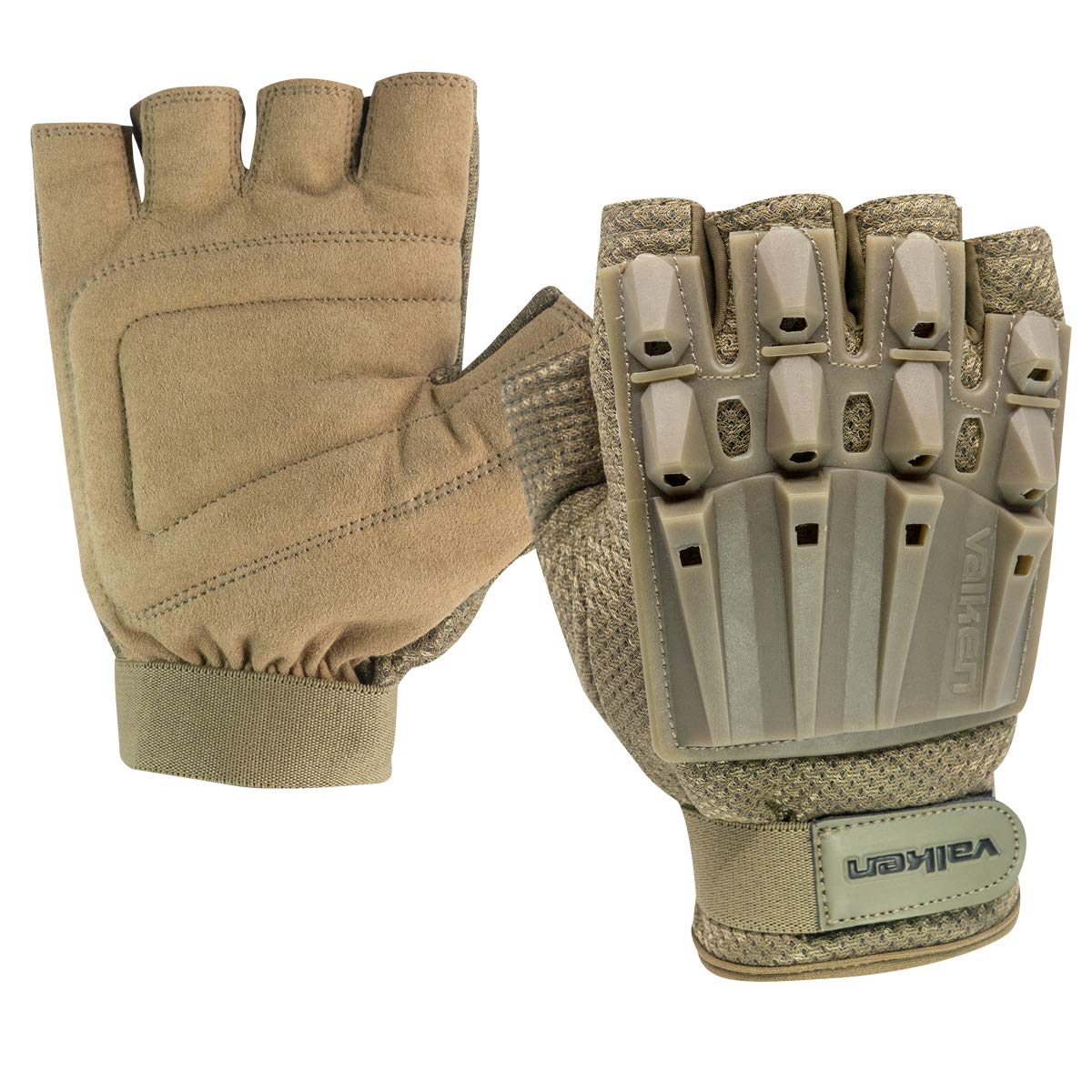 Valken Alpha Half Finger Gloves - Tactical & Breathable Gloves for Airsoft, Paintball, Shooting & Outdoor Sports - Perfect for Training, Hunting & Military Use