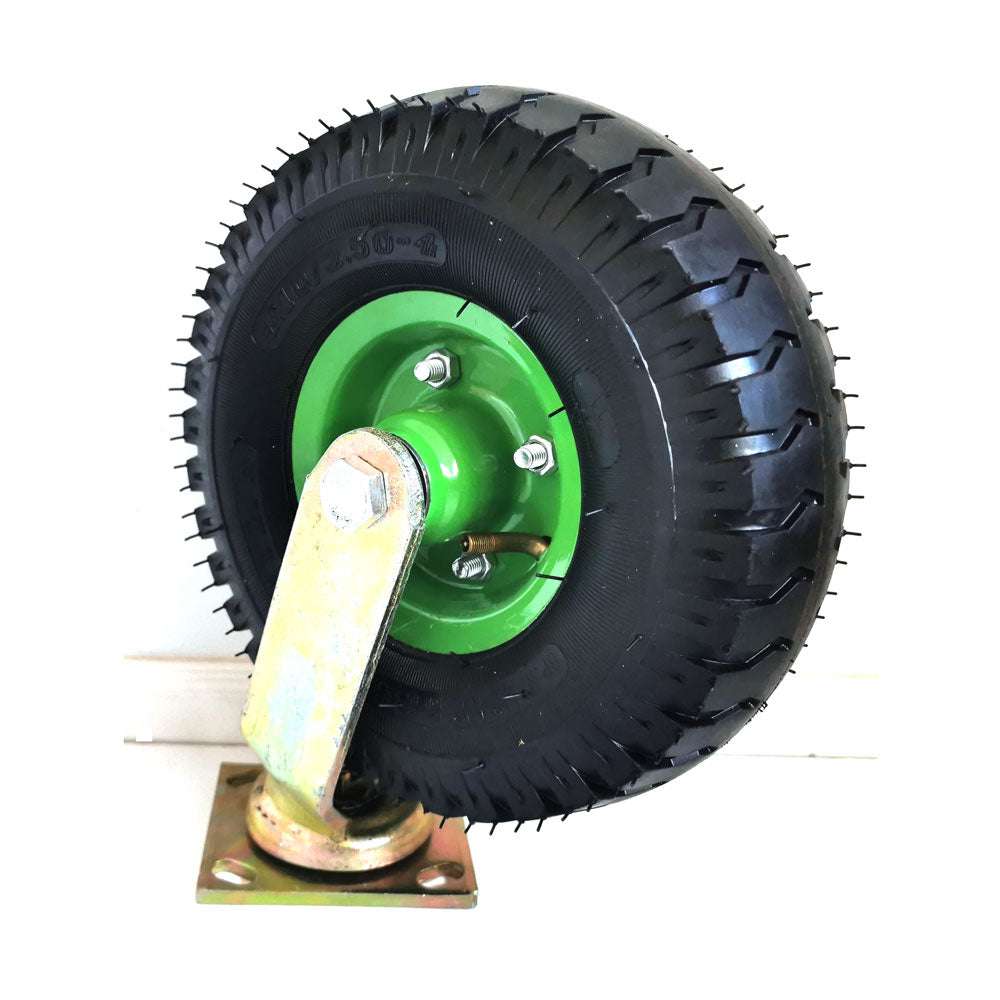 10 Inch Swivel Caster Wheels with Pneumatic Tires - Heavy Duty Trolley Cart & Wheelbarrow Replacement for Smooth Mobility - Perfect for Warehouses, Garages, and Garden Use