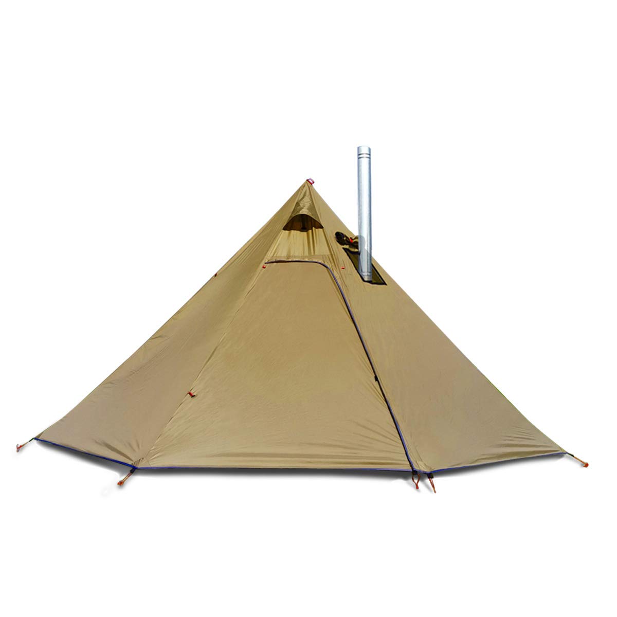 4-Person 5lb Lightweight Tipi Hot Tent with Stove Jack - 7'3