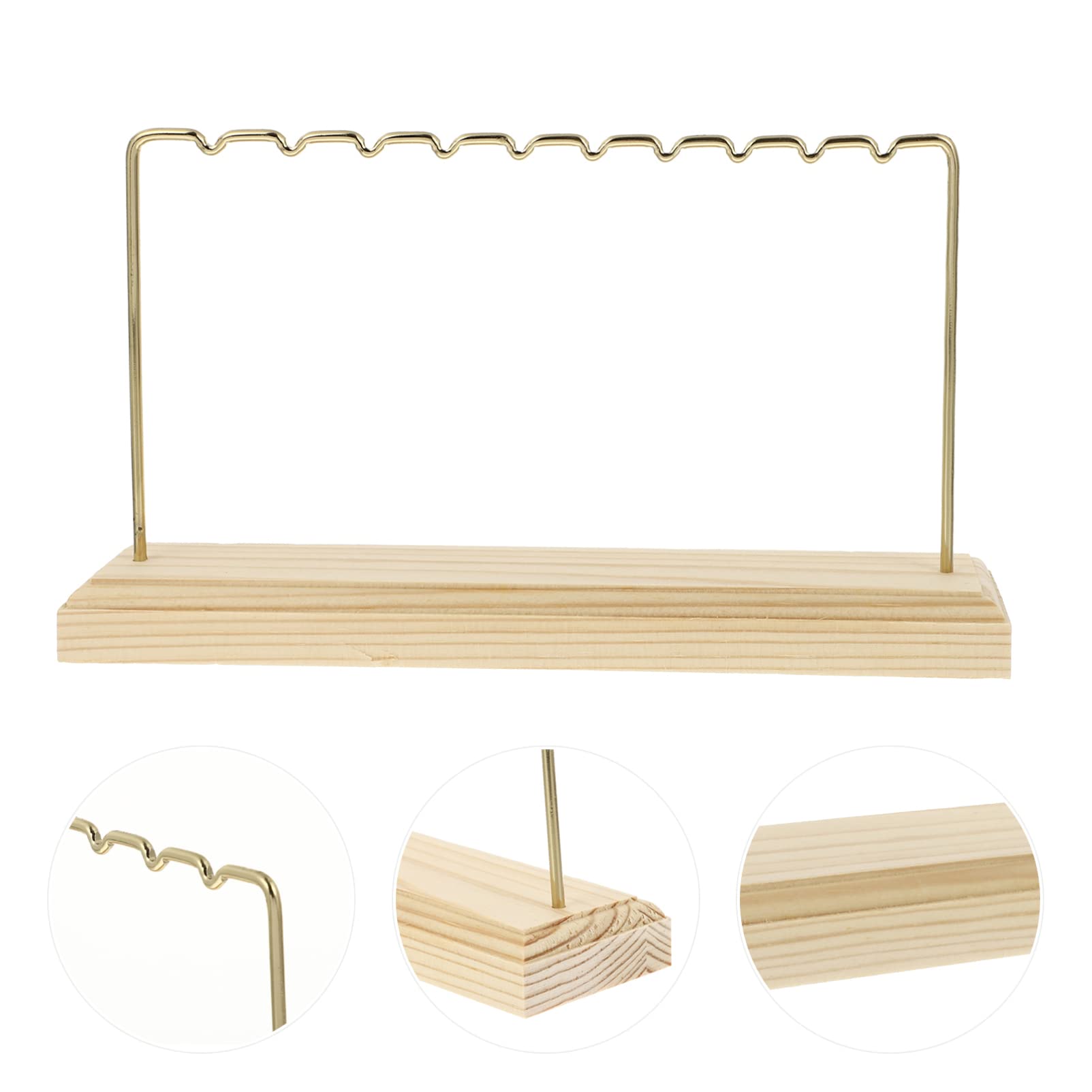 BESPORTBLE Wooden Earring Holder Stand - Jewelry Display Organizer for Earrings, Necklaces & Bracelets - Perfect for Bedroom, Bathroom & Retail Store Décor