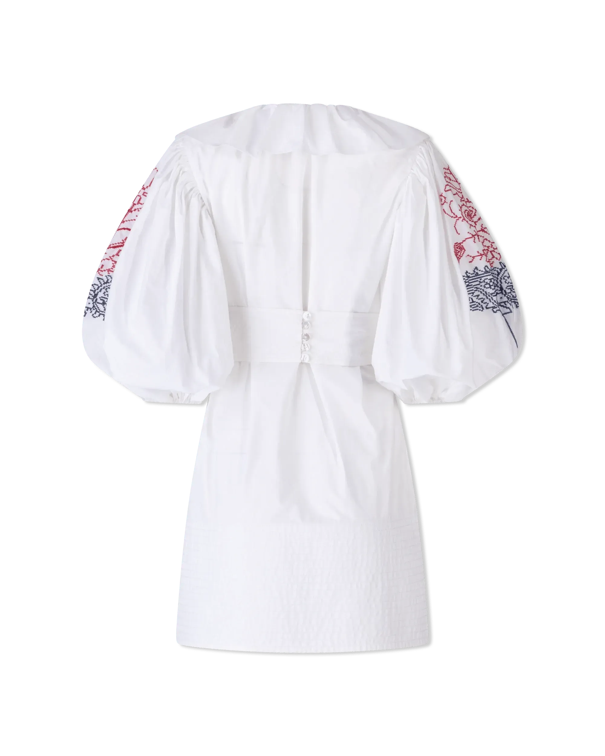 Embroidered Poplin Mini Dress for Women - Floral Summer Casual Dress - Perfect for Beach, Vacation & Date Night