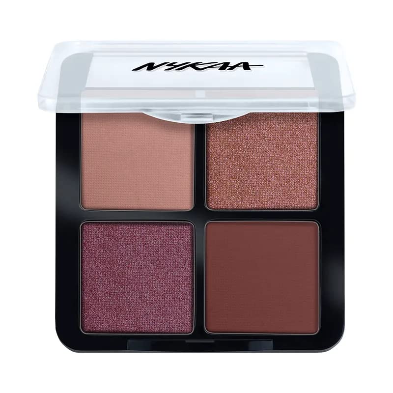 Nykaa Cosmetics Eyes On Me! 4-in-1 Quad Eyeshadow Palette - Birthday Bash | Long-Lasting Pigmented Makeup for Party, Wedding & Special Occasions