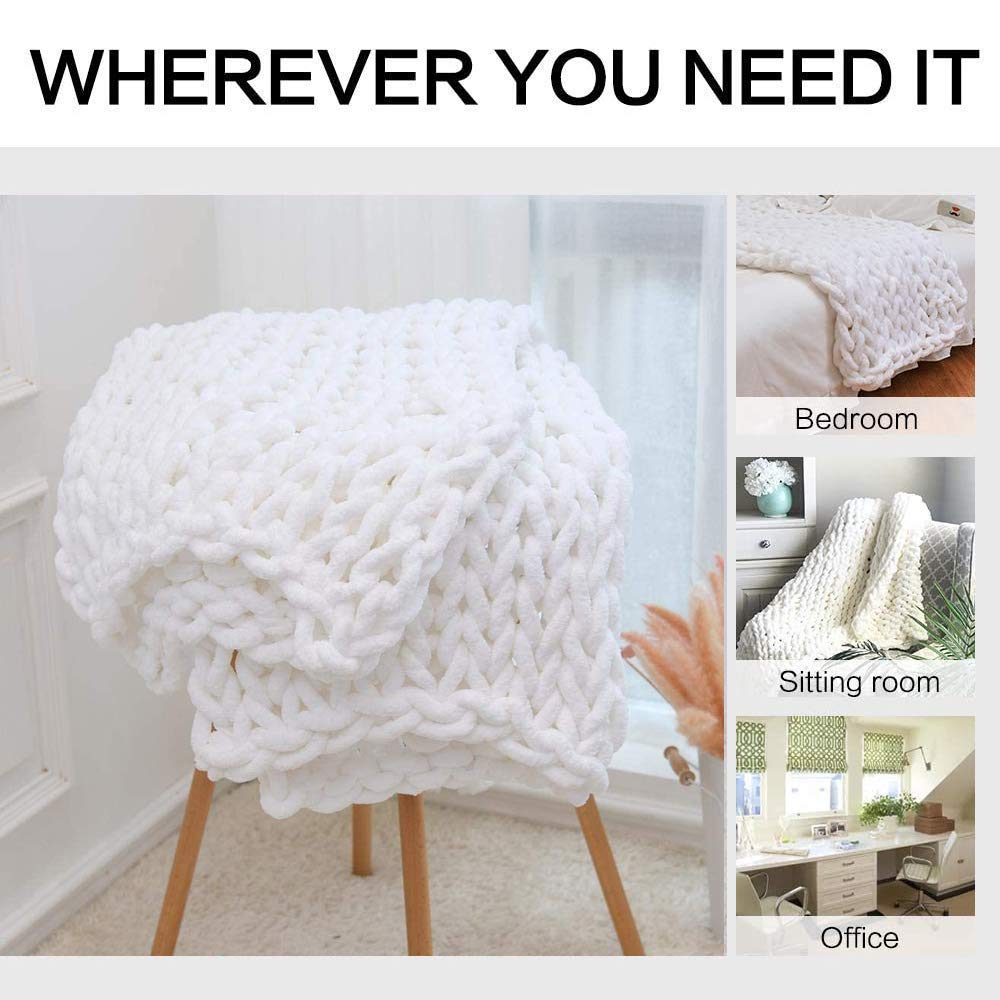 Handmade Chunky Knit Blanket - Super Large 40