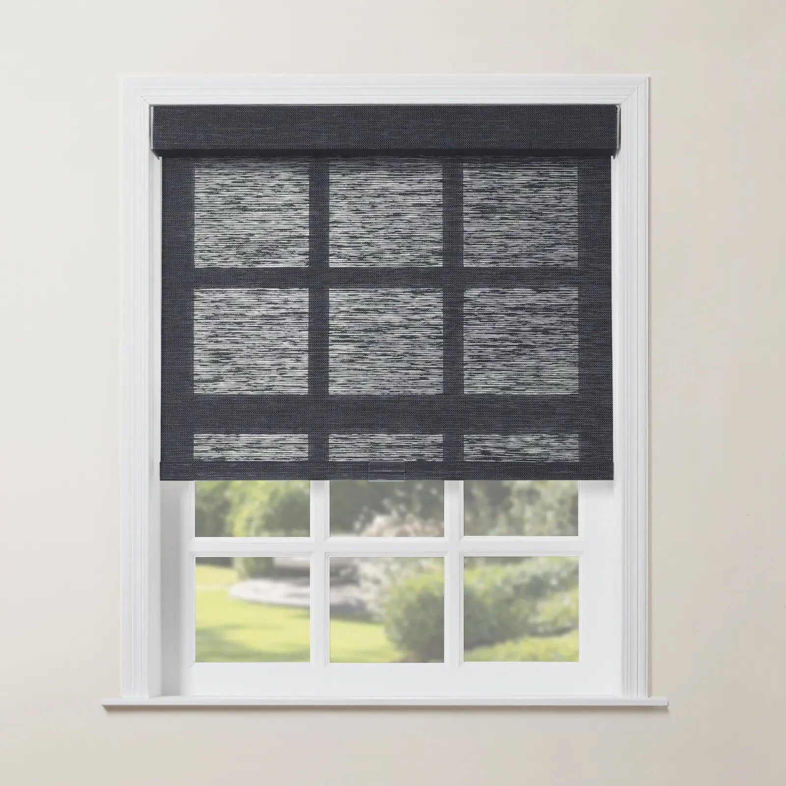 Rae Natural Jute Woven Wood Roller Shades Cordless - Eco-Friendly Window Coverings for Living Room, Bedroom & Home Decor