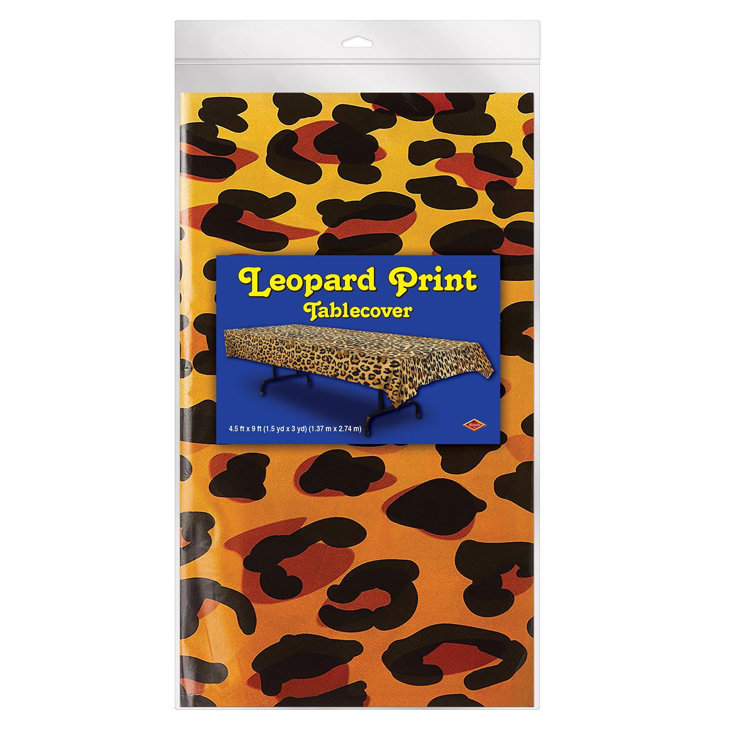 12 Pack Beistle Leopard Print Party Table Covers - Premium Disposable Tablecloths for Birthday, Baby Shower & Holiday Decorations - Perfect for Indoor/Outdoor Events