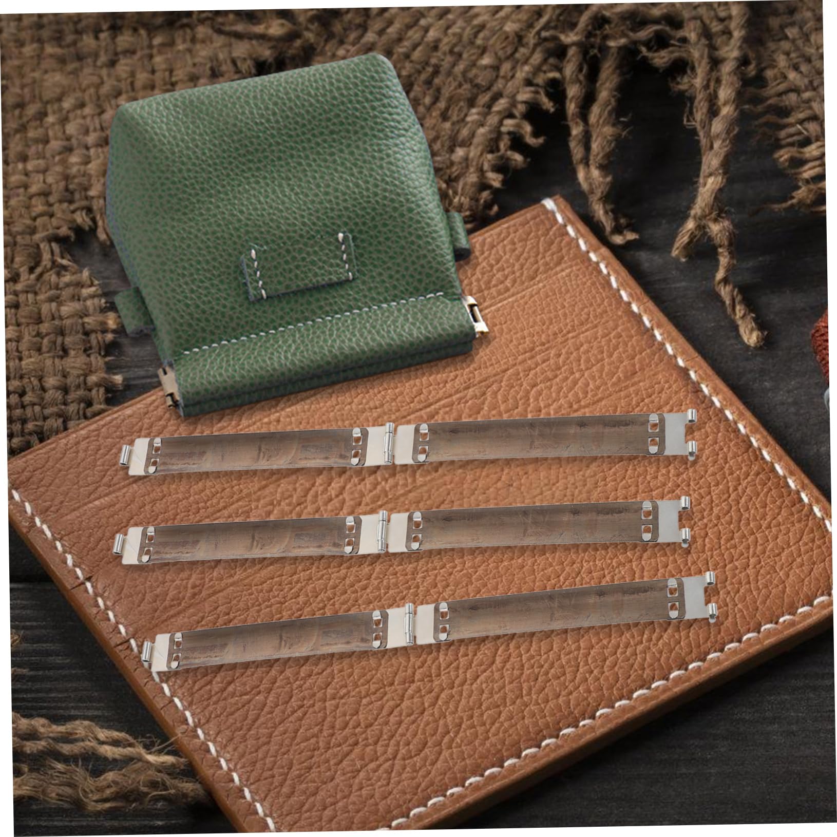 EXCEART 20pcs Gold & Silver Metal Purse Frames - Shrapnel Bar Clutch Bag Hardware, Flex Frames Replacement Hinge Pin for DIY Wallets & Handbags (Perfect for Crafting, Repairing & Upgrading Purses)