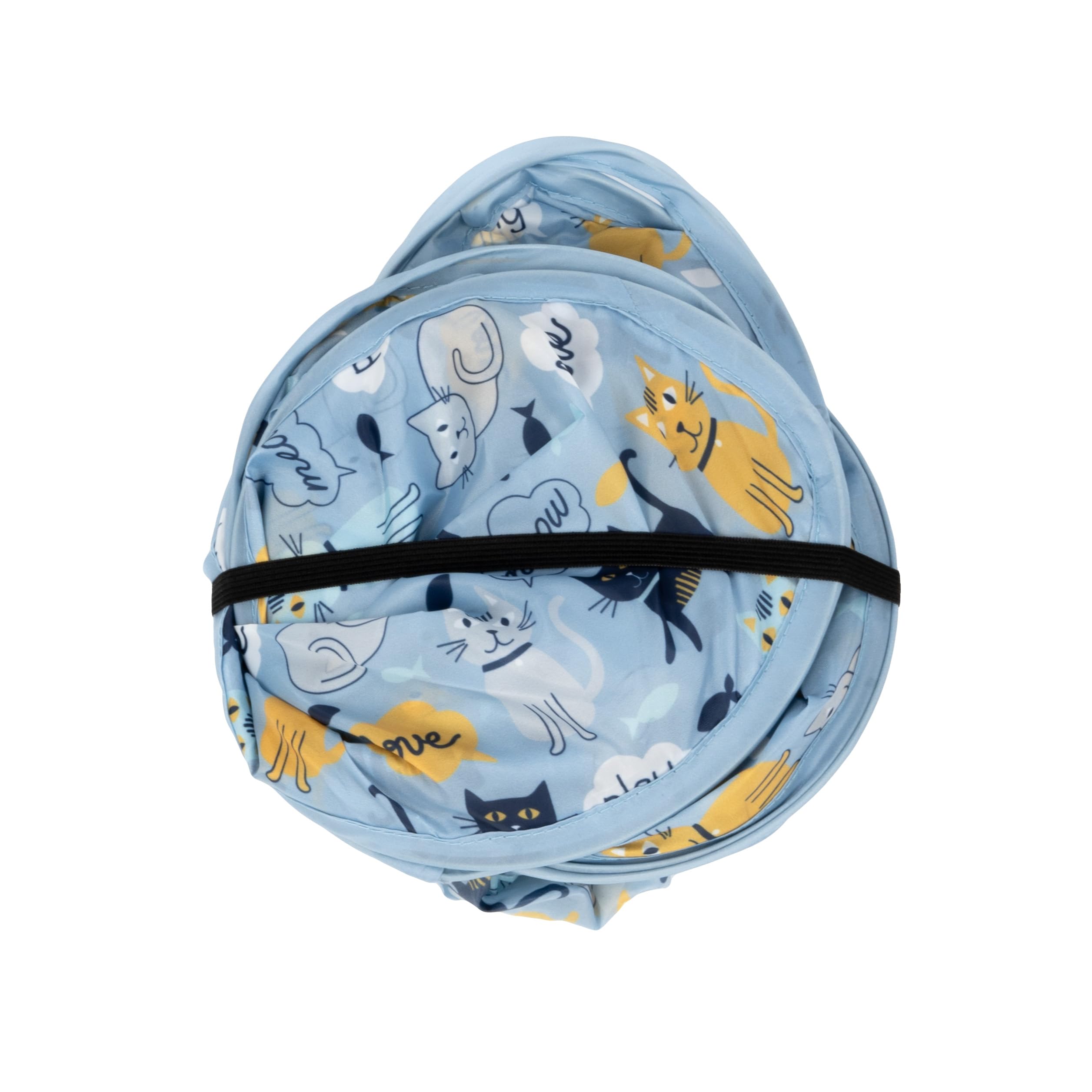 Kitty City Cat Print Play Furniture - Blue Play House for Cats | Indoor Pet Playhouse for Kittens & Adult Cats | Fun & Cozy Cat Hideout