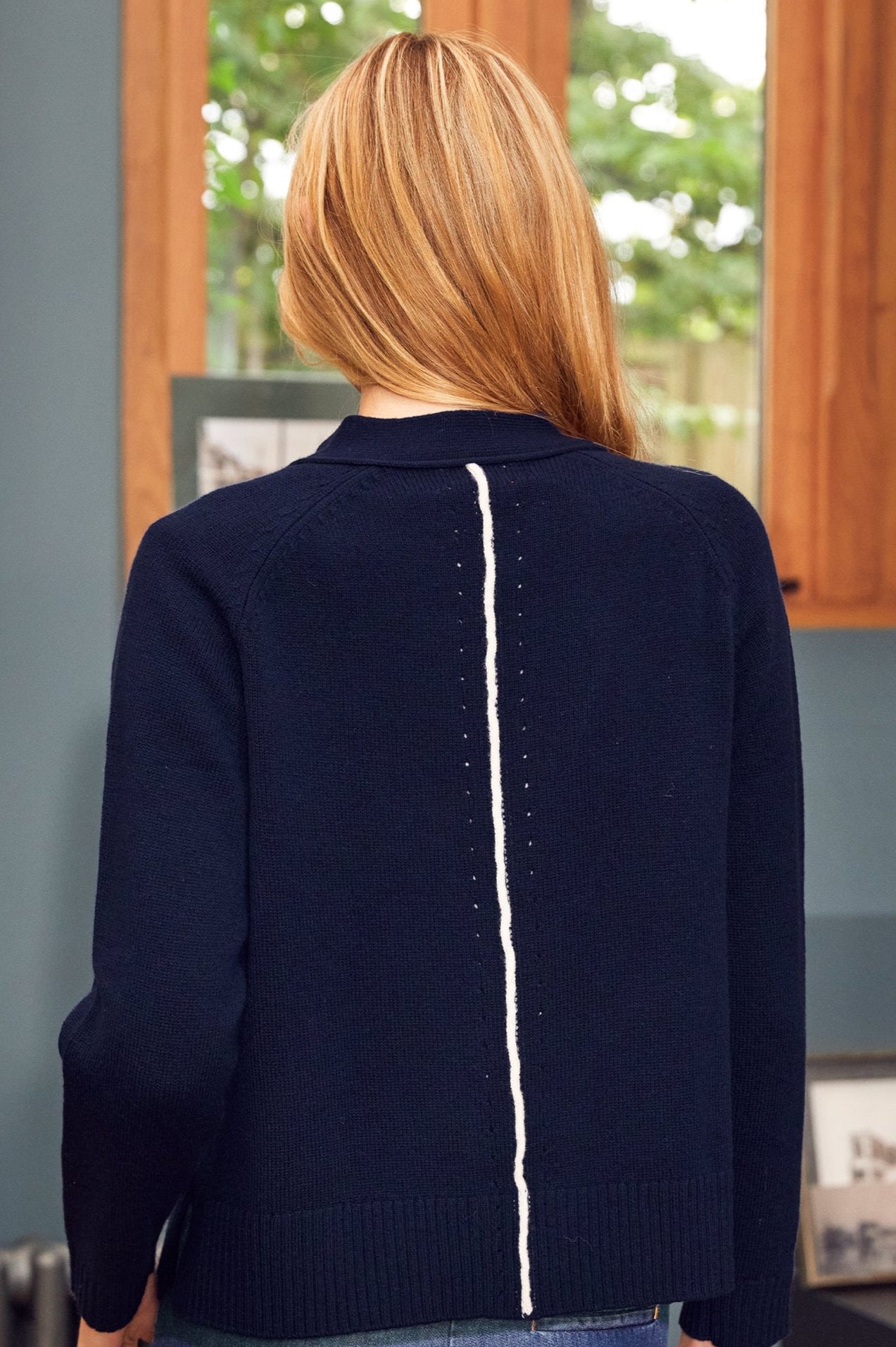 Soft & Cozy Merino Wool Swing Cardigan for Women - Navy Blue | Perfect for Fall & Winter Layering, Office Wear & Casual Outfits