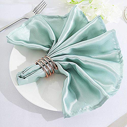 50 Pack 20-Inch Dusty Sage Satin Dinner Napkins for Wedding, Party, Reception - Elegant Table Linens for Restaurant, Kitchen & Home Decor