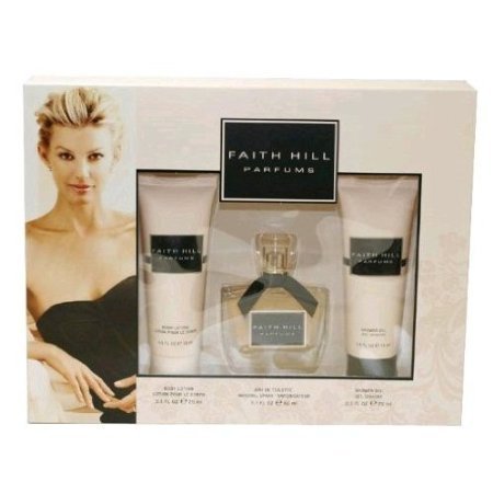 Faith Hill Perfume Gift Set for Women - Eau De Toilette Spray, Body Lotion & Shower Gel | Romantic Date Night, Anniversary & Birthday Present