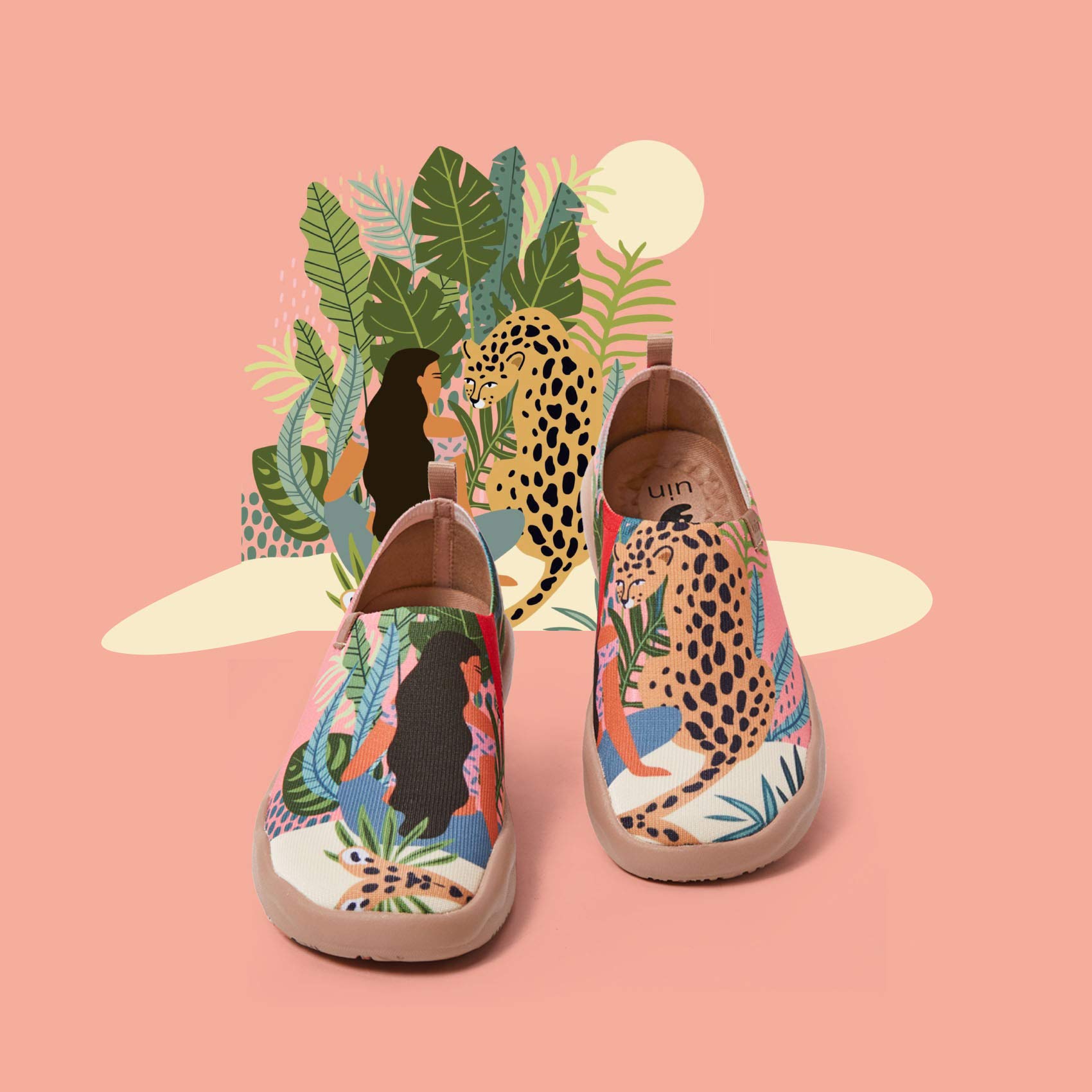 UIN Women's Lightweight Slip-On Knit Loafers - Artistic Constellation Painted Travel Shoes | Comfortable Casual Sneakers for Walking, Travel & Everyday Wear | Toledo Fashion Design