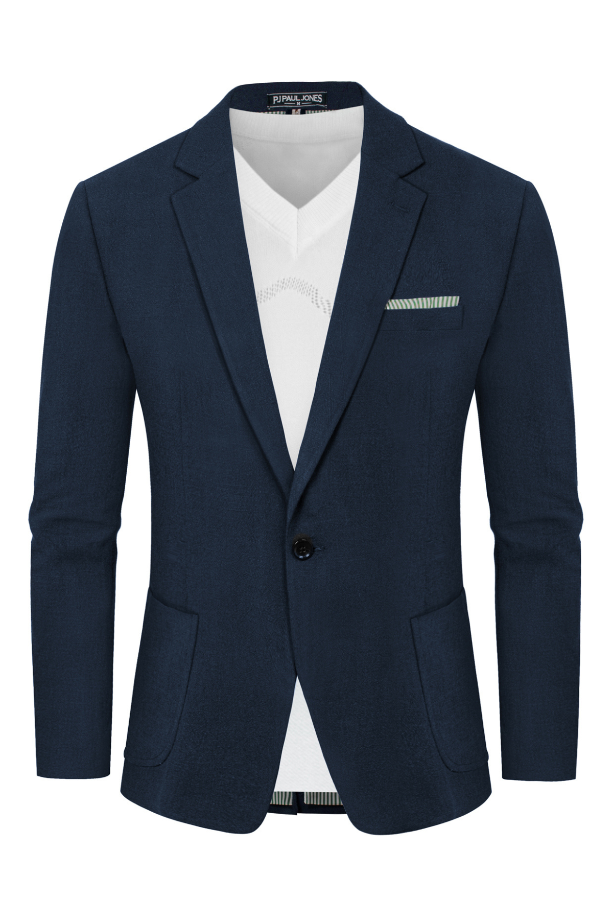 Men's Slim Fit Linen Blazer - Lightweight Casual Sport Coat with 2 Buttons for Business Casual & Summer Outdoor Wear