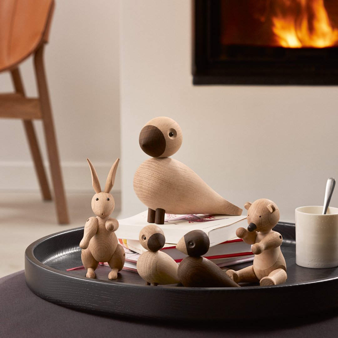 Kay Bojesen Wooden Bear Figurine - Handcrafted Scandinavian Decorative Collectible for Home, Nursery & Gift Giving