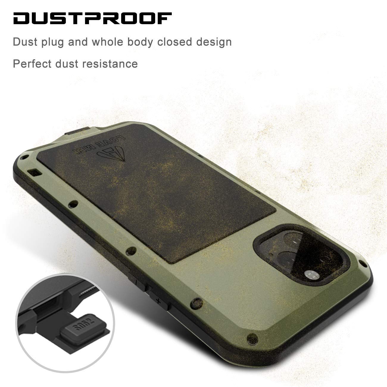 Bpowe Shockproof Silicone Aluminum Case for iPhone 11 Pro Max (6.5
