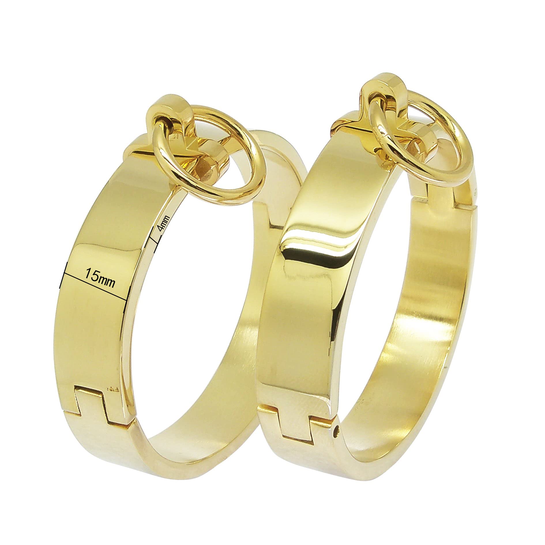 Stainless Steel Adjustable Bracelets for Men & Women - Fashionable O-Ring Oval Bangles for Wrist & Ankle - Perfect for Casual Wear, Parties & Gifts