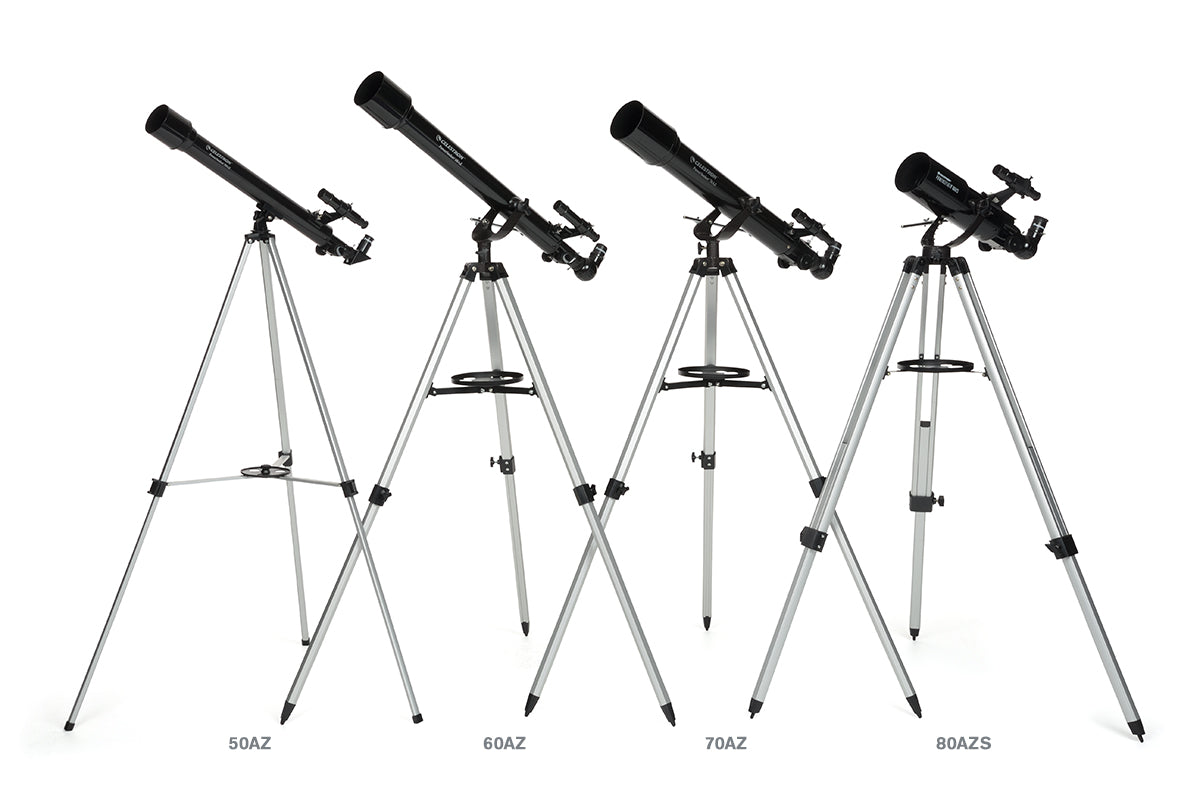 PowerSeeker 80AZS Telescope - 80mm Aperture Refractor Telescope for Astronomy Beginners with Adjustable Tripod & Accessories - Perfect for Stargazing, Moon Observation & Backyard Astronomy