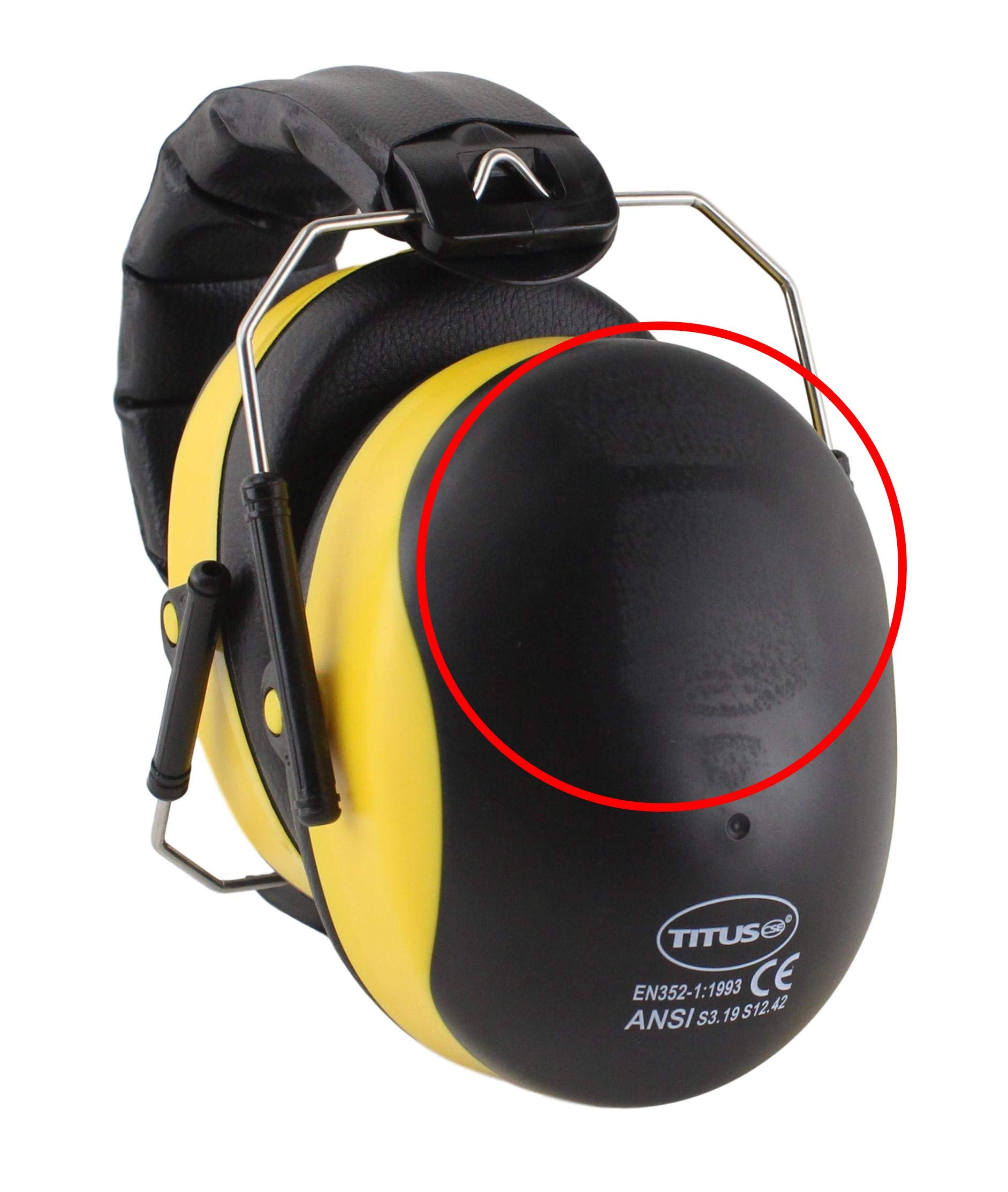 TITUS 3 Series Onyx 37 Highest NRR 34dB Noise Reduction Safety Earmuffs for Shooting, Construction & Industrial Work - Hearing Protection for Loud Environments
