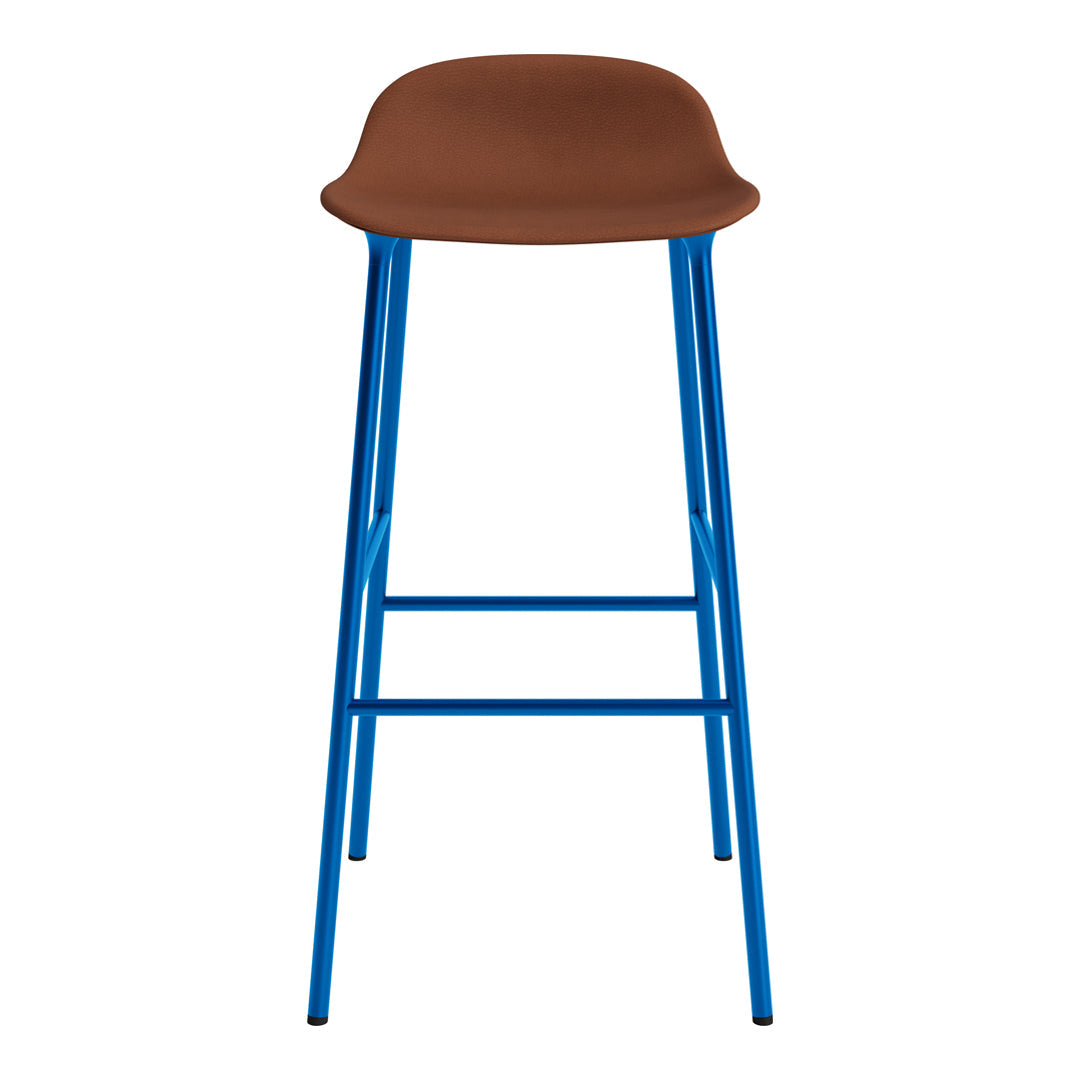 Modern Form Bar Stool with Metal Legs & Upholstered Seat - Perfect for Kitchen Islands, Home Bars & Commercial Use