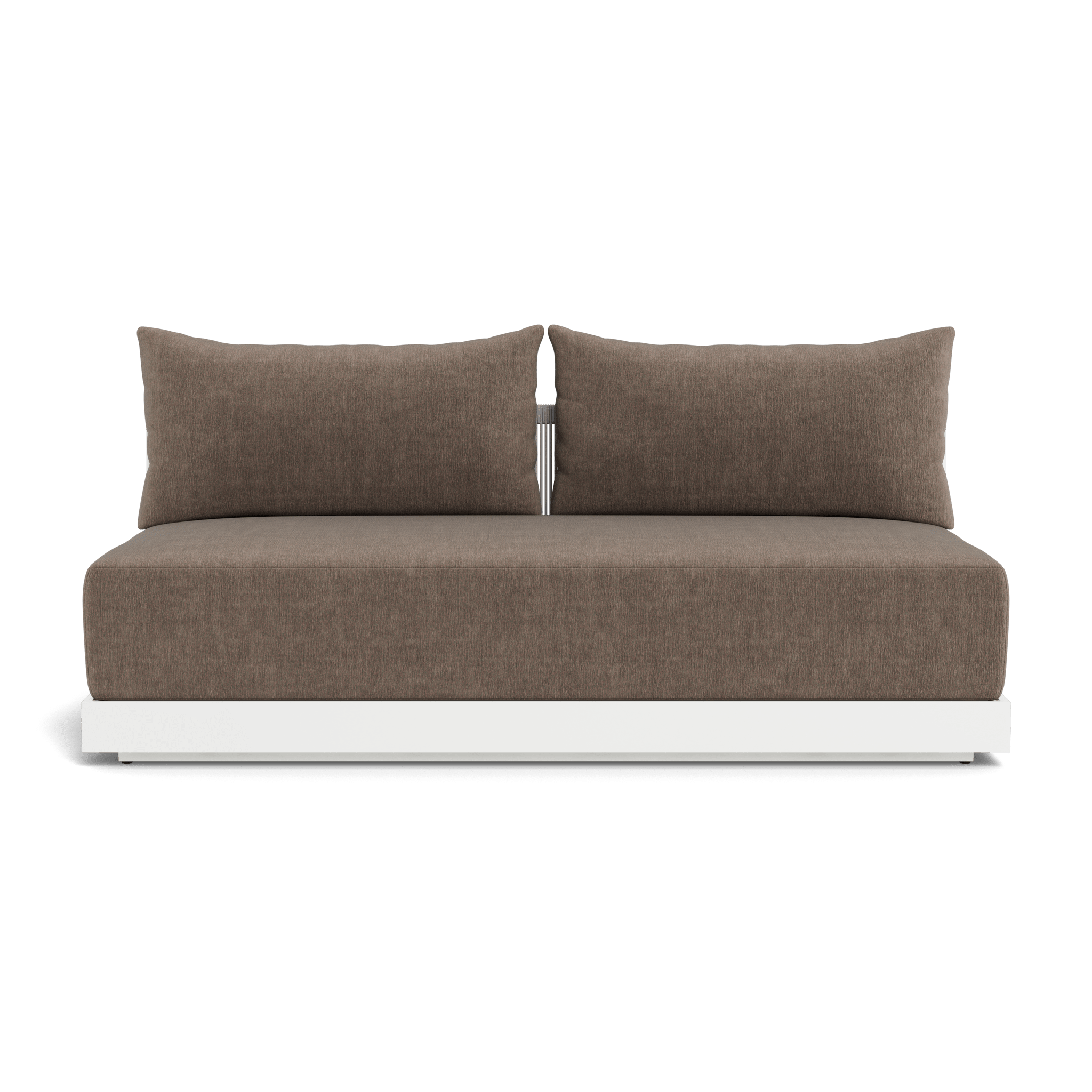 Antigua 2-Seat Armless Sofa - Modern Compact Loveseat for Small Spaces, Living Room, Apartment, or Office - Comfortable Fabric Upholstery for Relaxing and Lounging