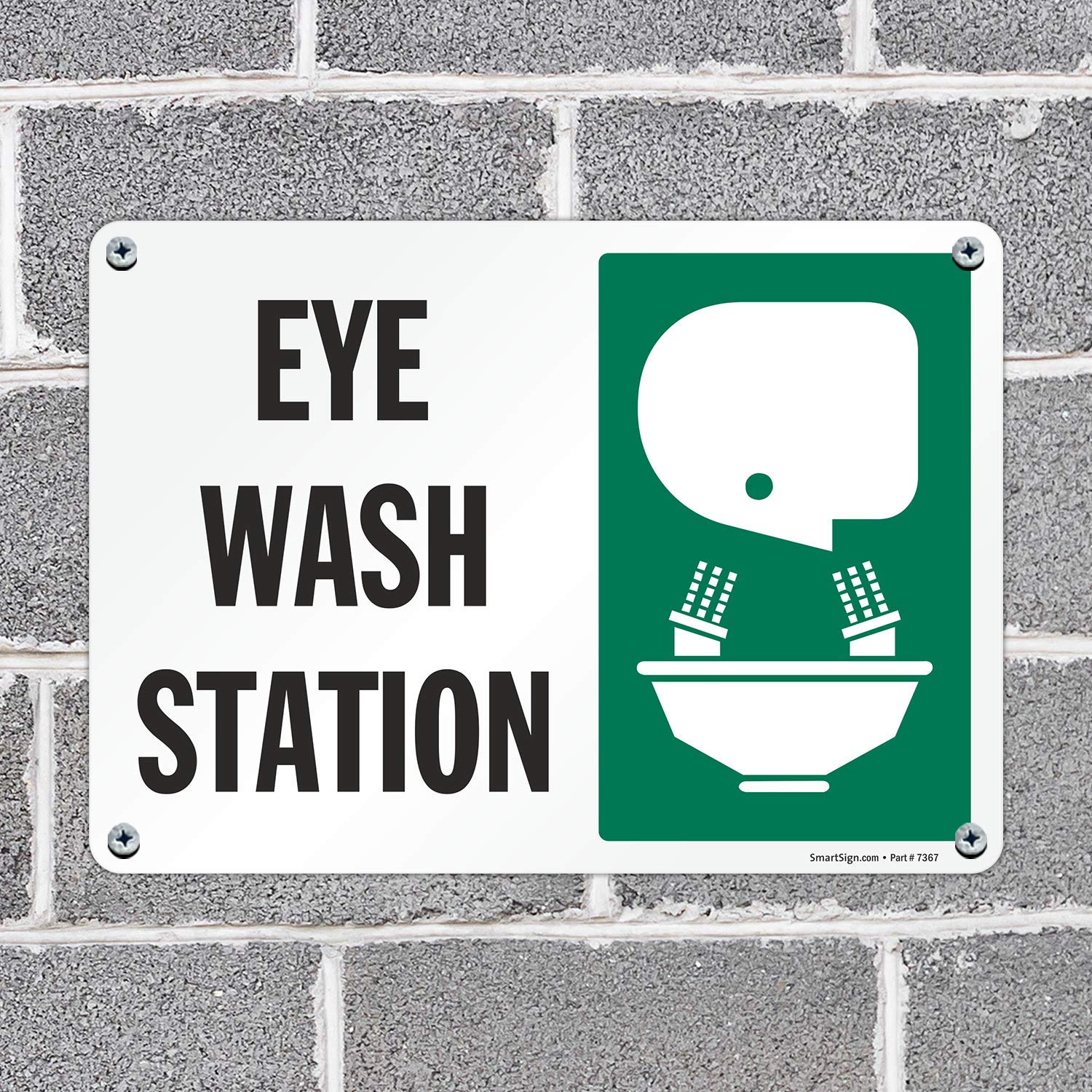 SmartSign 'Eye Wash Station' Safety Sign - 10