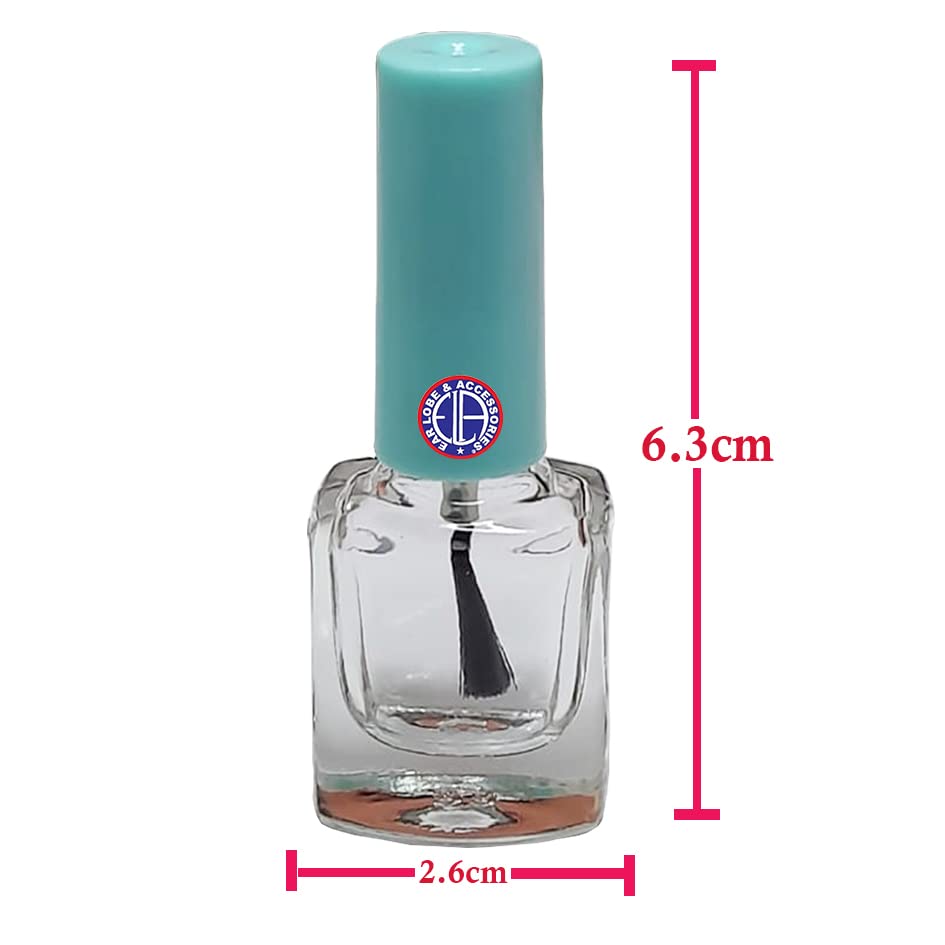 5ml Empty Nail Polish Bottles with Brush Cap - Pack of 10 Clear Glass Bottles for DIY Nail Art, Cuticle Oils & Beauty Products | Reusable Cosmetic Containers | Perfect for Salons, Home Manicures & Travel