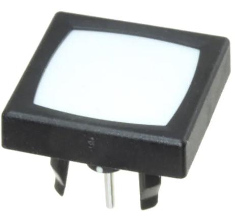 18mm Square MCS Switch Panel Mount White - Durable Electrical Switch for Industrial Control Panels & Automation Systems