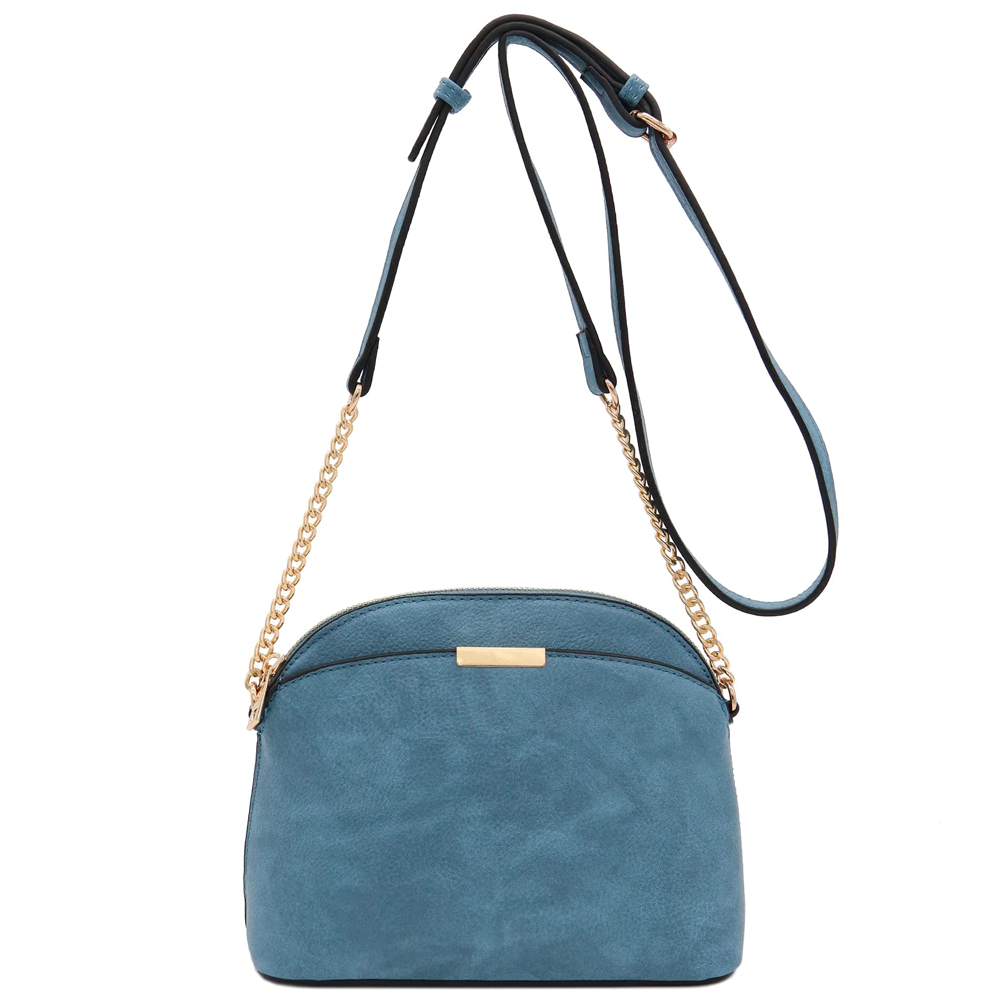 Stylish Faux Leather Mini Dome Crossbody Bag with Adjustable Chain Strap - Perfect for Women's Everyday Use, Date Night & Travel Accessories