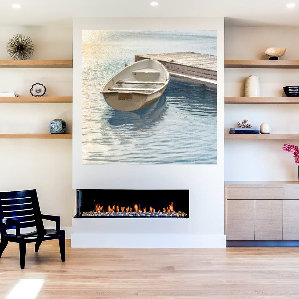 Coastal Retreat Float Canvas Wall Art by Mark Chandon - 22x22 Inch Ready to Hang Beach Decor for Living Room, Bedroom, Bathroom & Office - Perfect for Coastal, Nautical or Boho Home Decor Styles