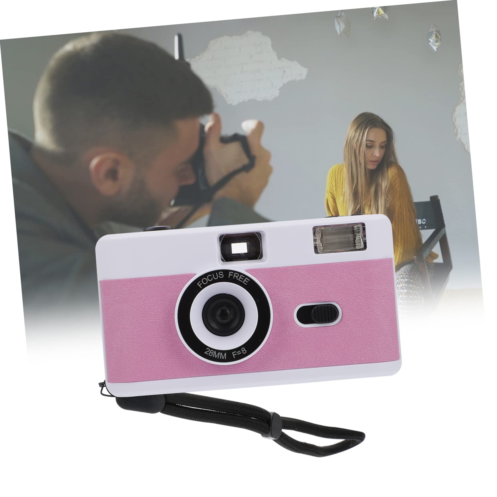 Homoyoyo 3 Pack Retro Film Camera - Vintage Travel Camera with Built-in Flash, Mini Plastic Camera for Photography Enthusiasts | Perfect for Travel, Parties, and Vintage-Themed Photoshoots (Abs White, Old Fashioned Macaron Style)