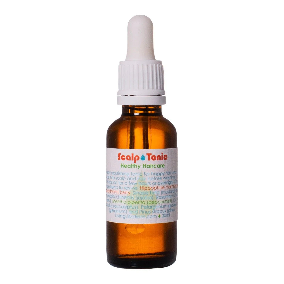 Living Libations Scalp Tonic - Organic Hair Growth Treatment for Dry Scalp & Dandruff - Natural Essential Oil Blend for Healthy Hair Care - Perfect for Daily Scalp Massage & Relaxation