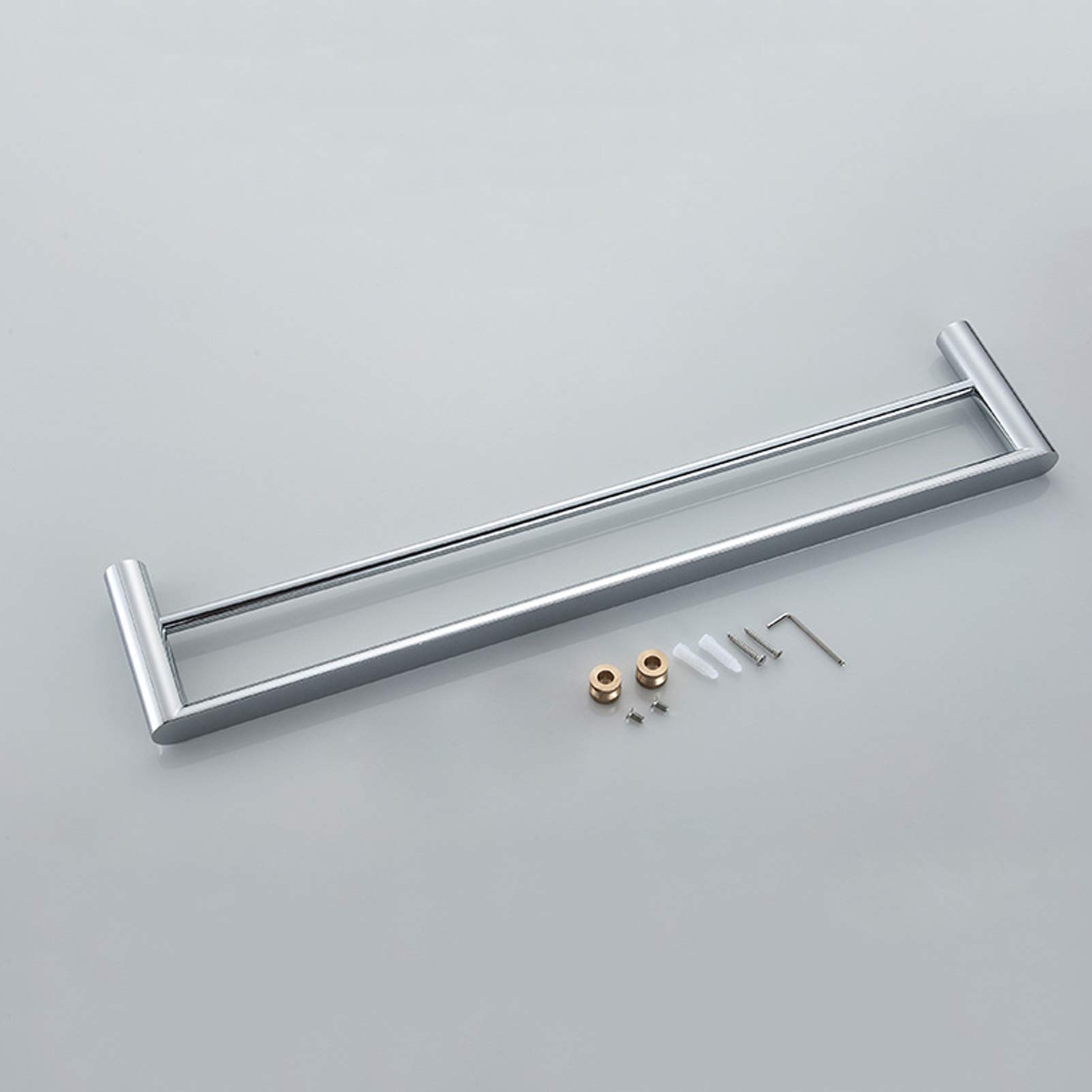 Stainless Steel Wall Mounted Towel Rack - 23.6 Inch Brushed Nickel Double Towel Bar for Bathroom & Kitchen, Durable 304 SUS Towel Holder - Perfect for Spa, Hotel, or Home Decor (60cm/23.6