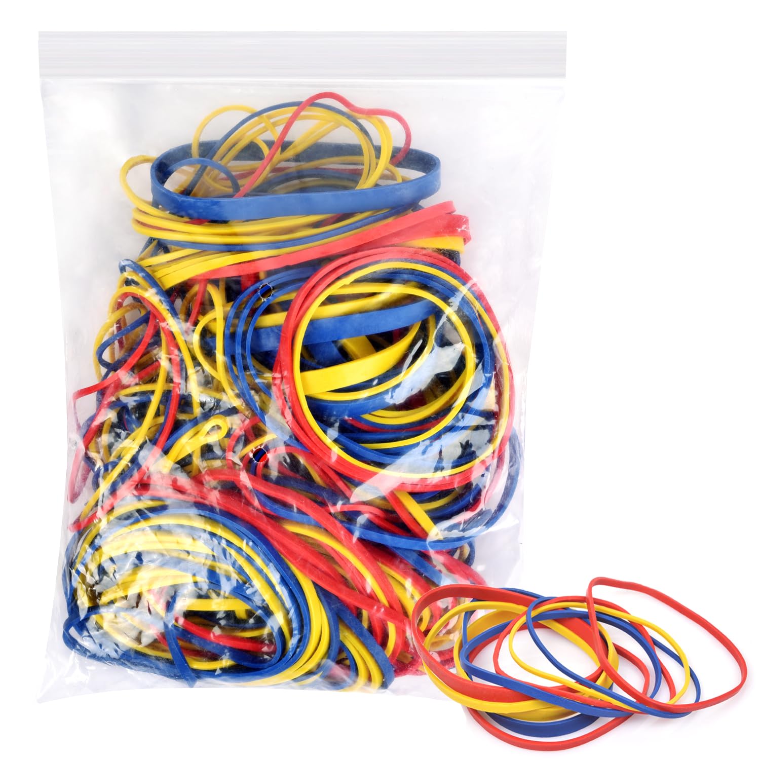 Premium Rubber Bands Bulk - 0.5 lb Assorted Sizes & Colors | Strong Elastic Bands for School, Office, Home & DIY Projects | Perfect for Organizing, Crafting, Packaging & Daily Use