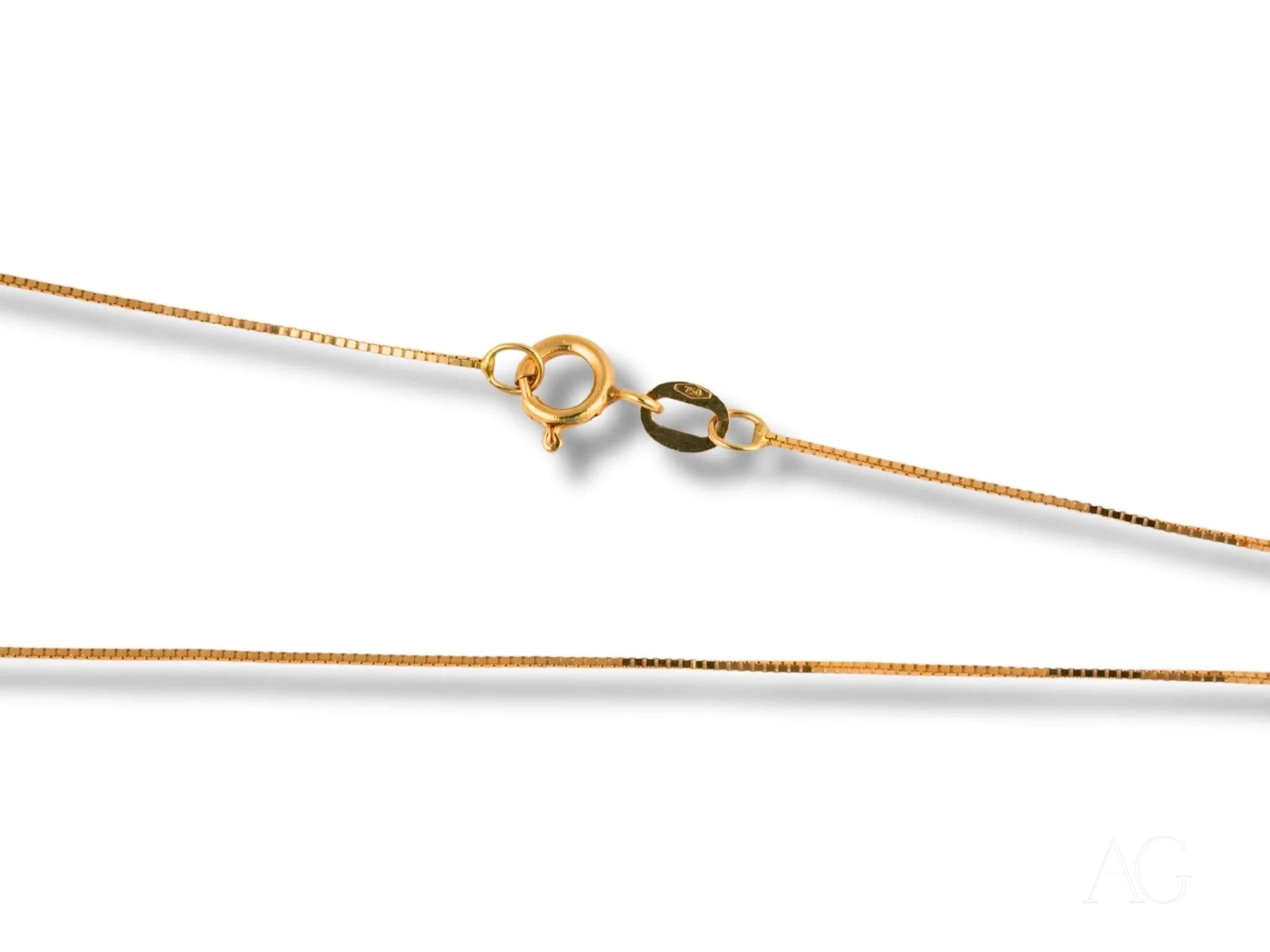 18K Solid Gold Jewelry Box Chain - Custom Fine Wedding Band for Men & Women - Perfect for Engagement, Anniversary, and Special Occasion Gifts